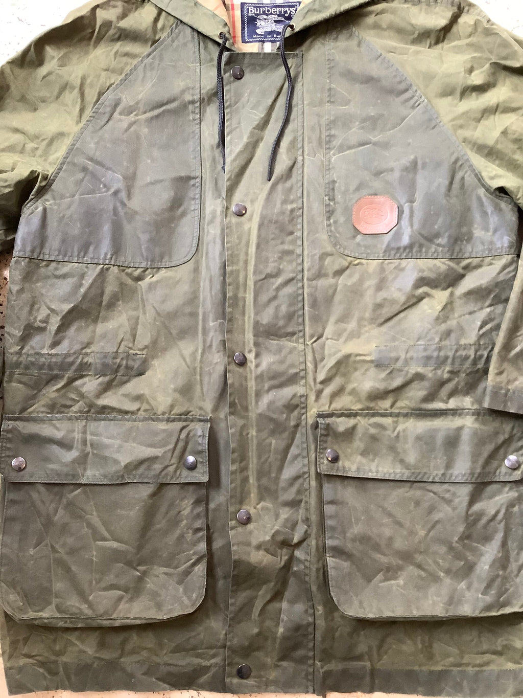 Vintage Burberry Waxed Parka Jacket