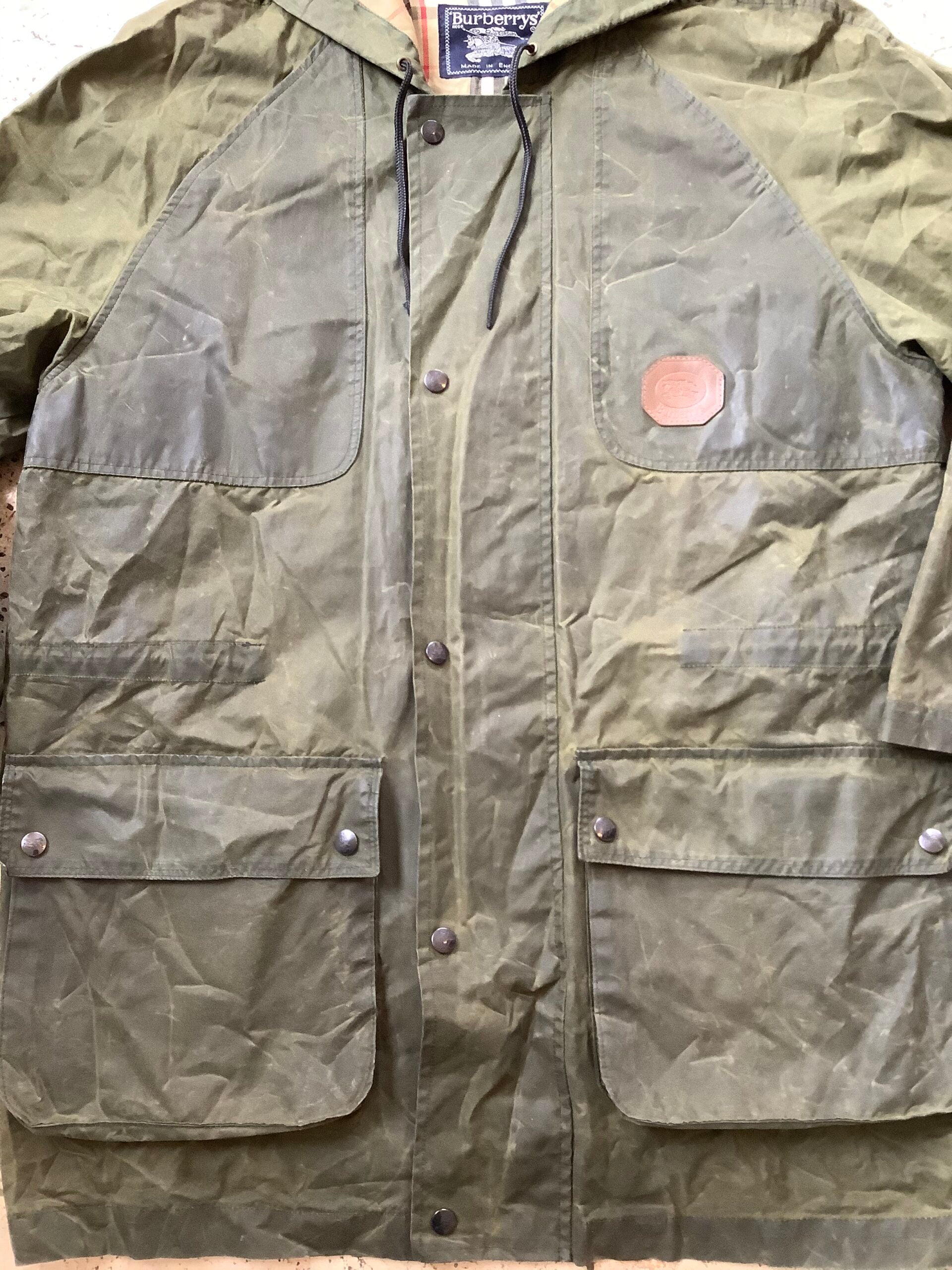 Vintage Burberry Waxed Parka Jacket