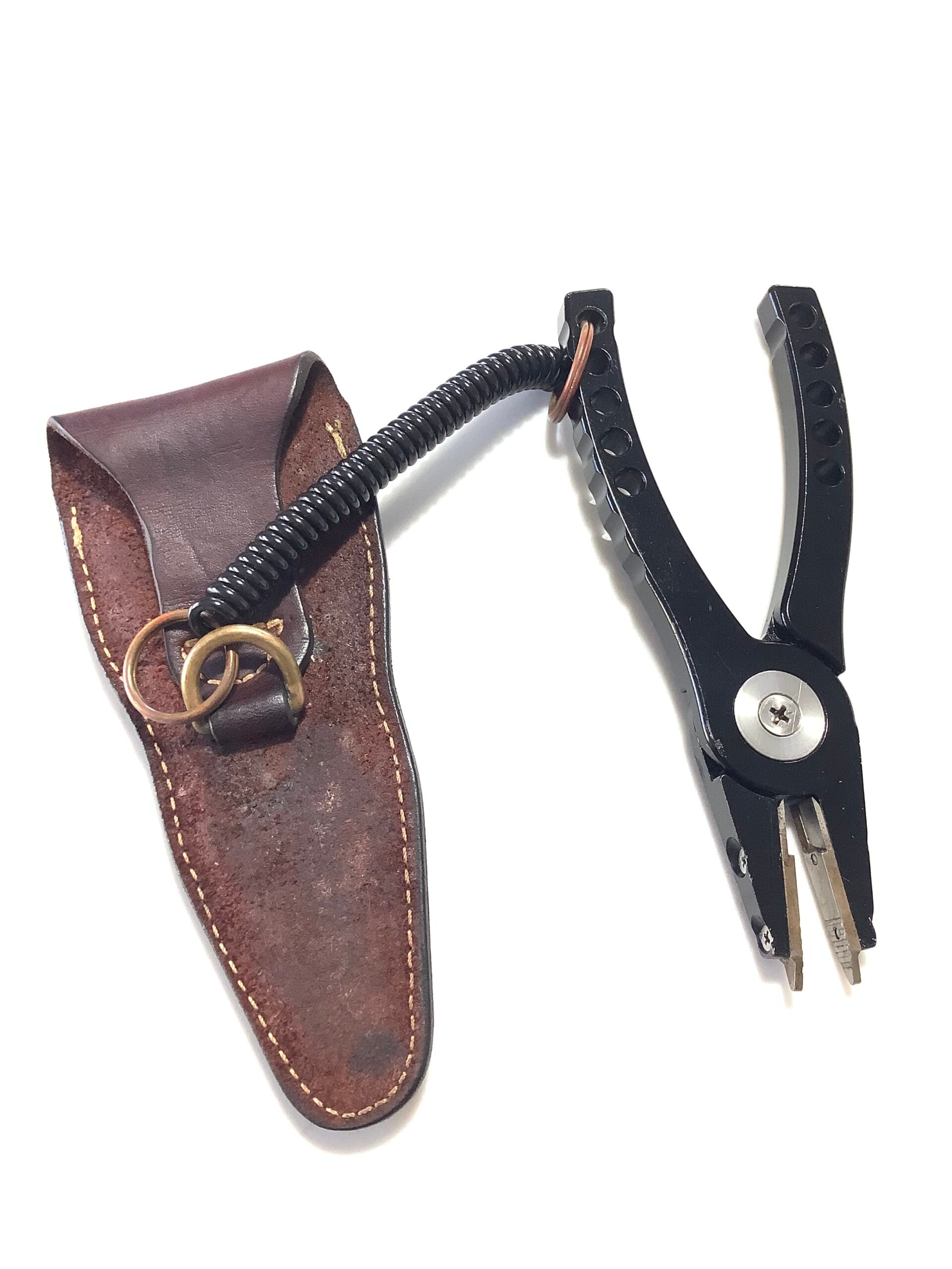 ABEL # 4 Fisherman’s Pliers Tool with Leather Case and Coil Lanyard