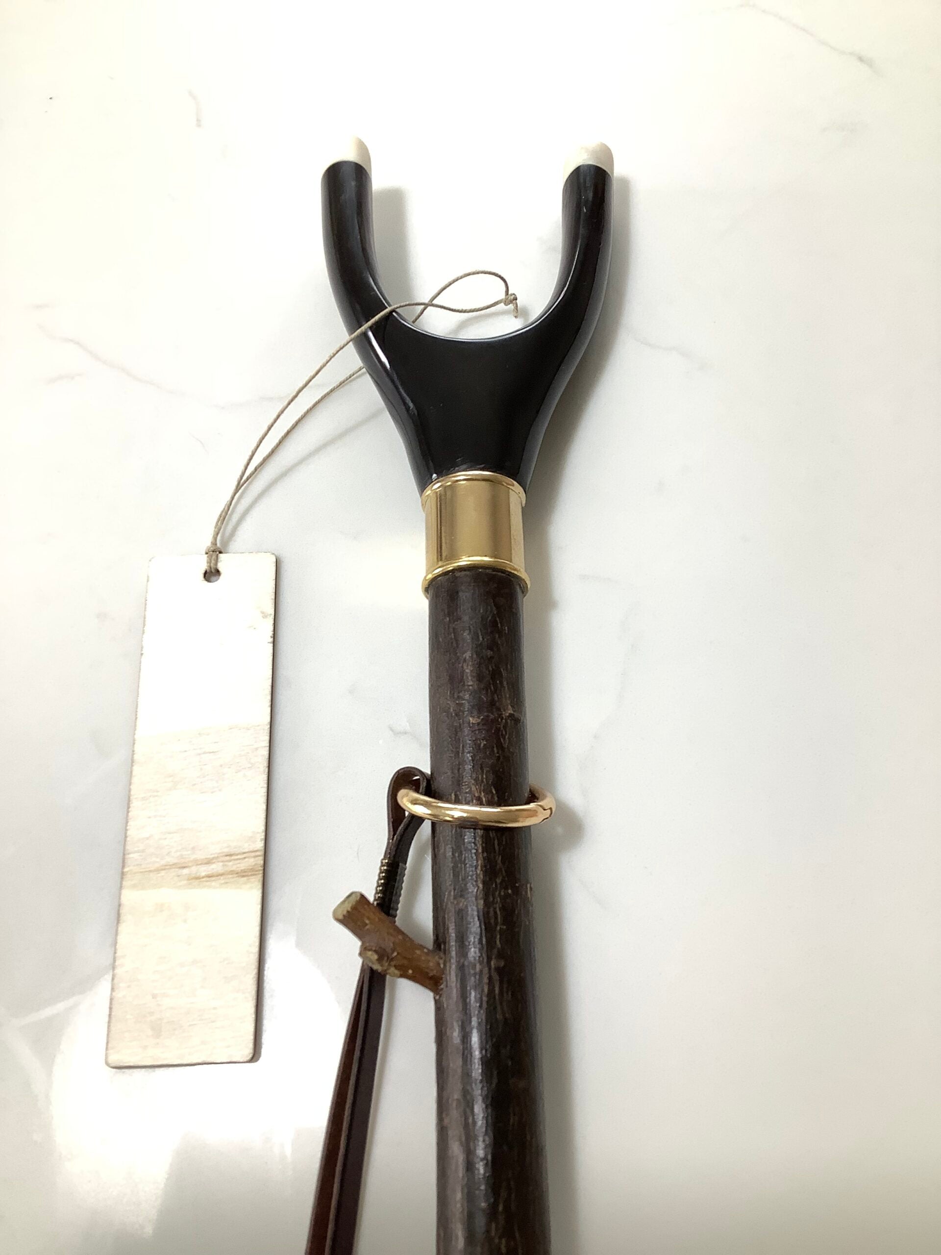 A fine Quality Hand crafted Traditional Polished Buffalo Horn Thumb Stick/Staff