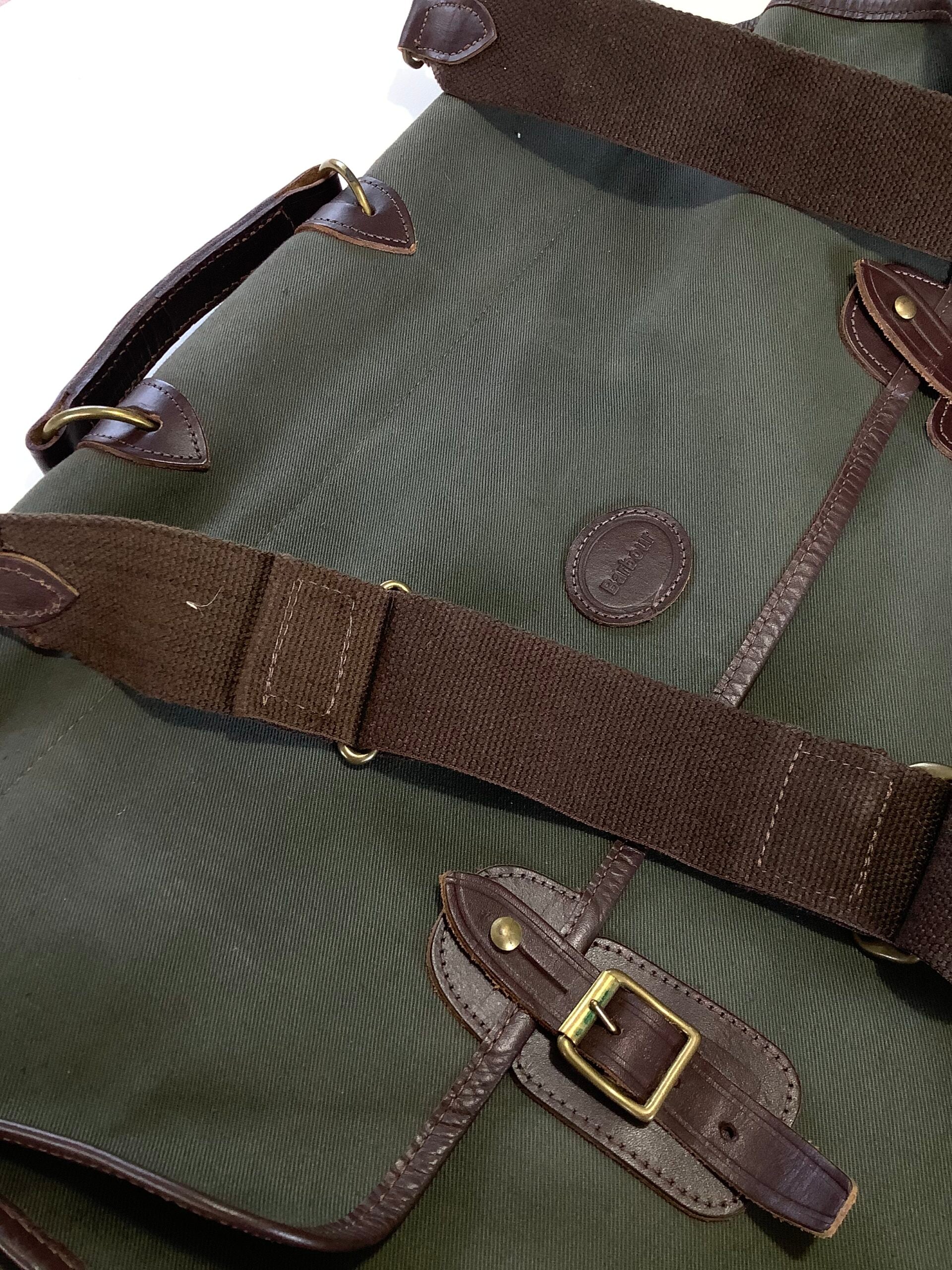 Vintage Large BARBOUR Fisherman’s DOUBLE Hold-all Bag