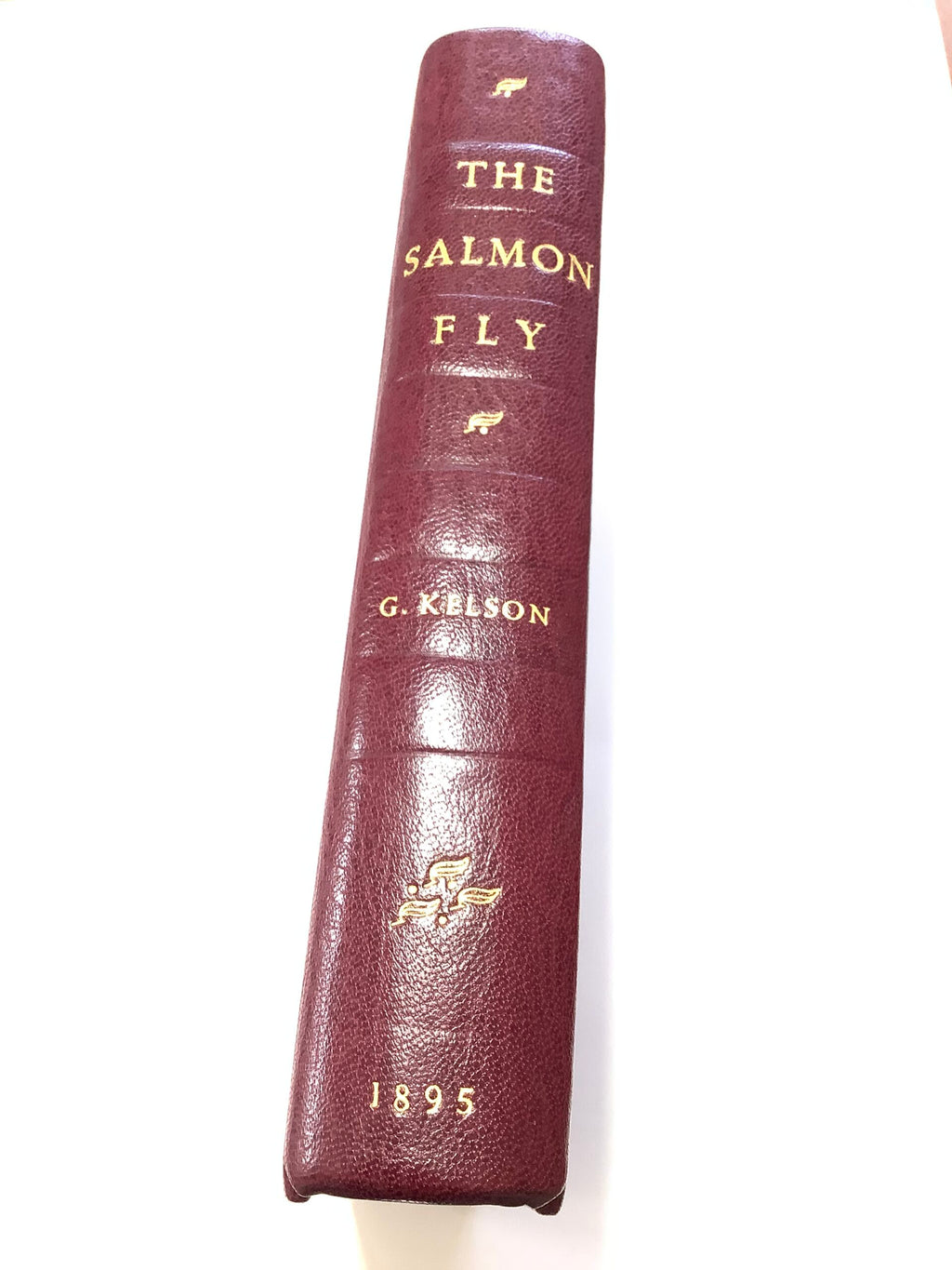 Full Leather Bound Antique THE SALMON FLY By KELSON 1895