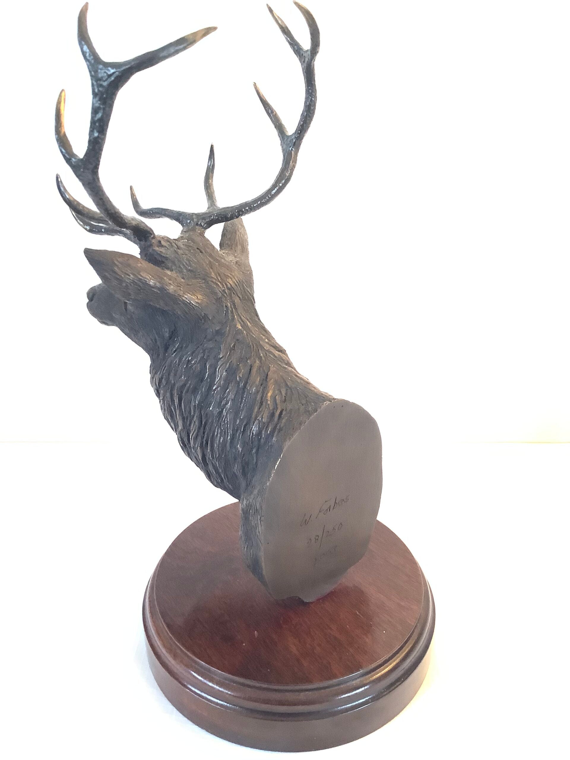Limited Edition Bronze STAG By WILLIE FORBES Royal Taxidermist at Balmoral and Wildlife Artist in Braemar)