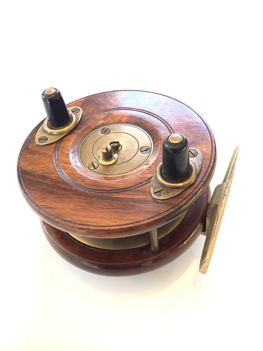 Antique Rare Eggington of Merton Fish Tail Back Slater Latch Reel