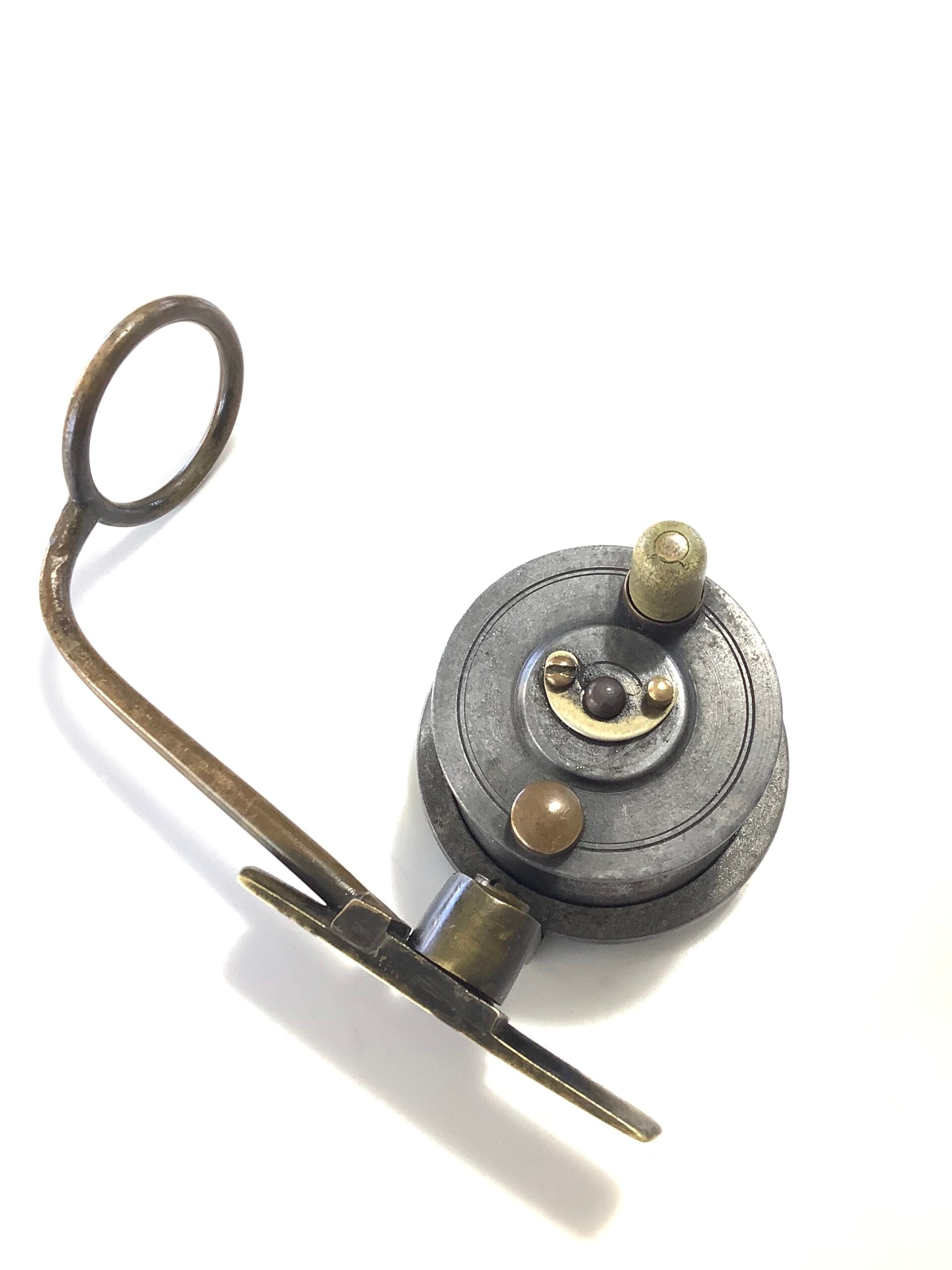 Rare 2 1/4” Smallest Antique Side Caster Reel