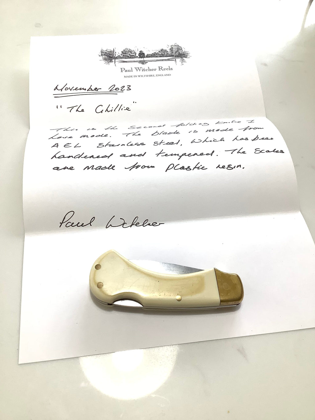 Scarce PAUL WITCHER Hand crafted Bench Made “ The Ghillie” Pocket Knife