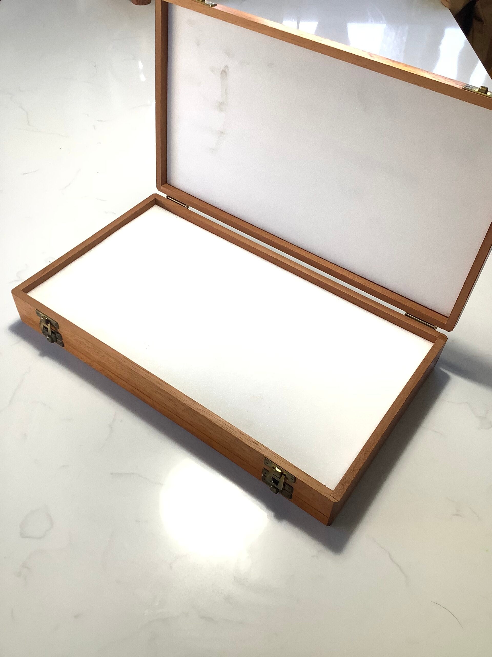 Richard Wheatley Double compartment Wooden Fly Box Largest size