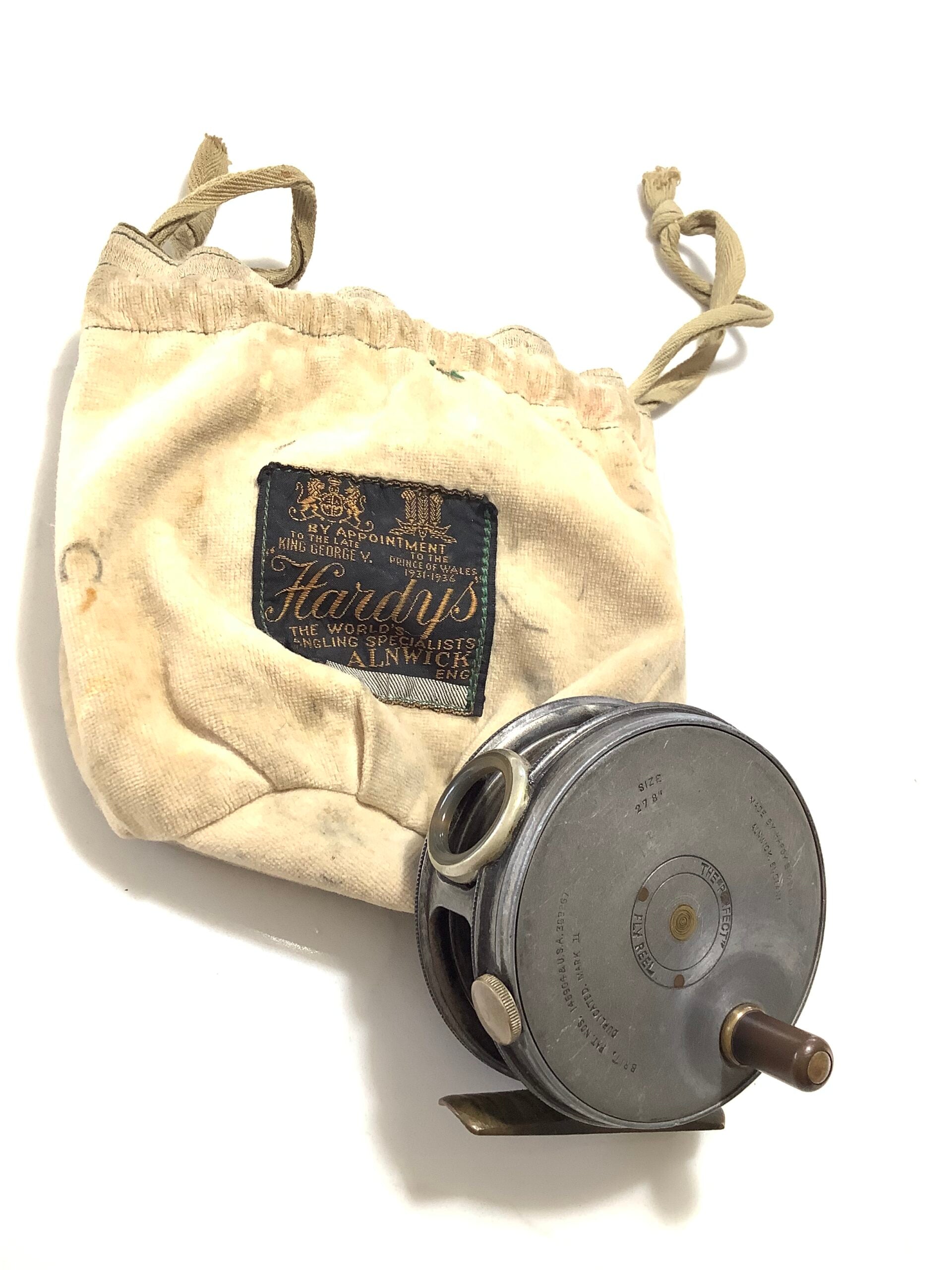 Antique Hardy Bros 2 7/8” Perfect Fly Reel with Agate Line guide