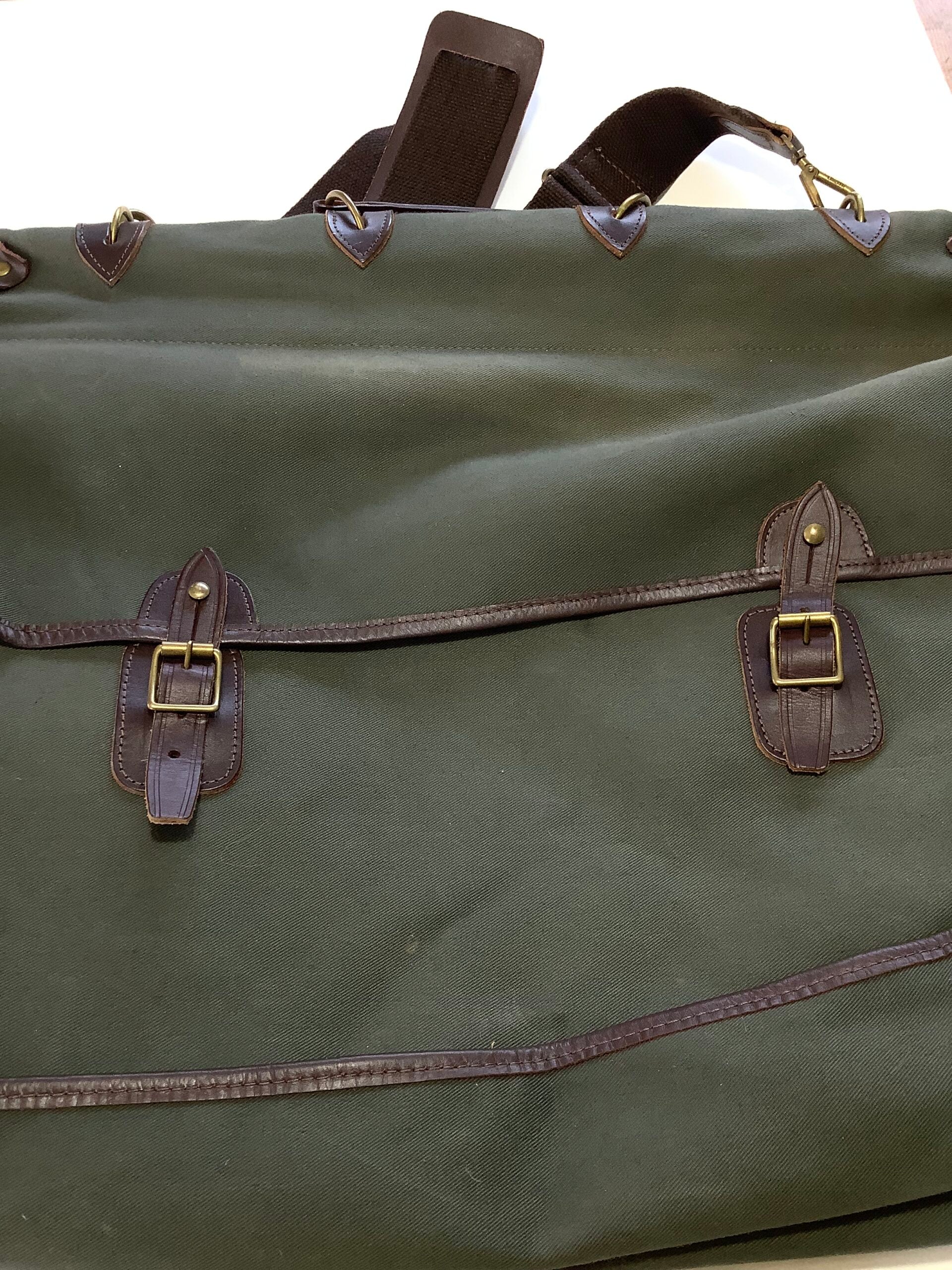 Vintage Large BARBOUR Fisherman’s DOUBLE Hold-all Bag