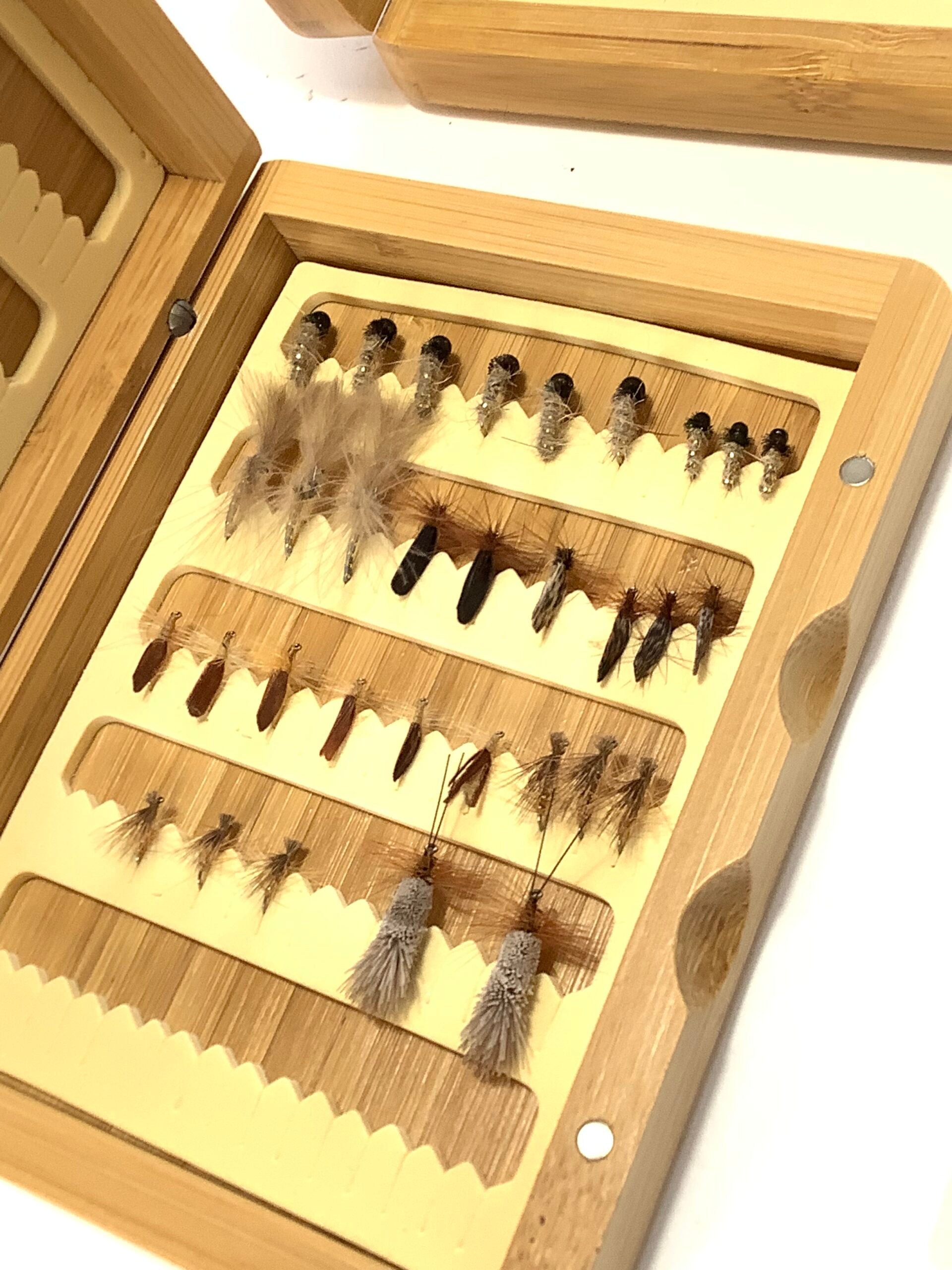 A Pair of TURRALL FLY BOXES With a Selection of Flies