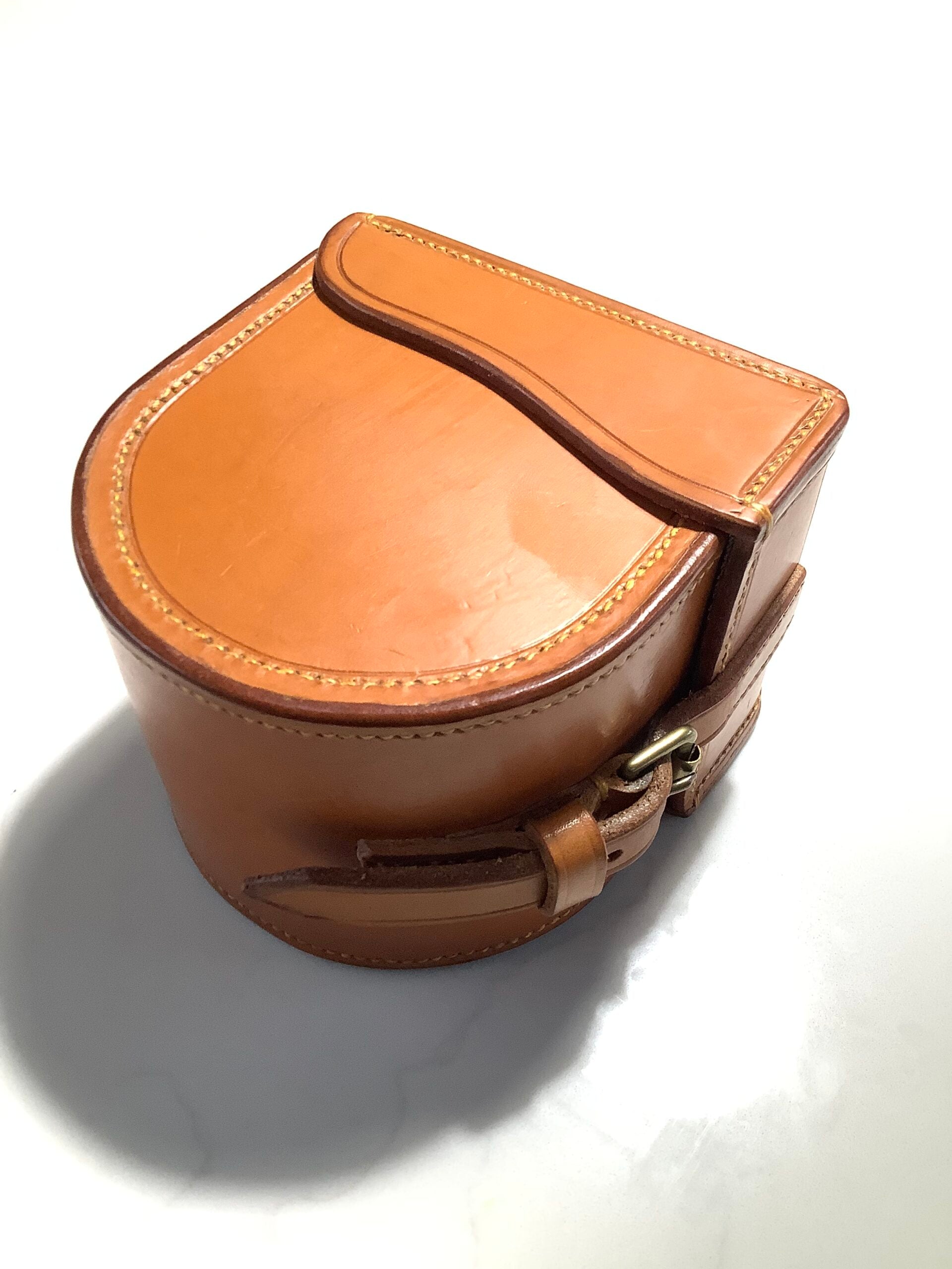 Hand Crafted Block Leather Reel case By PETER LOAM