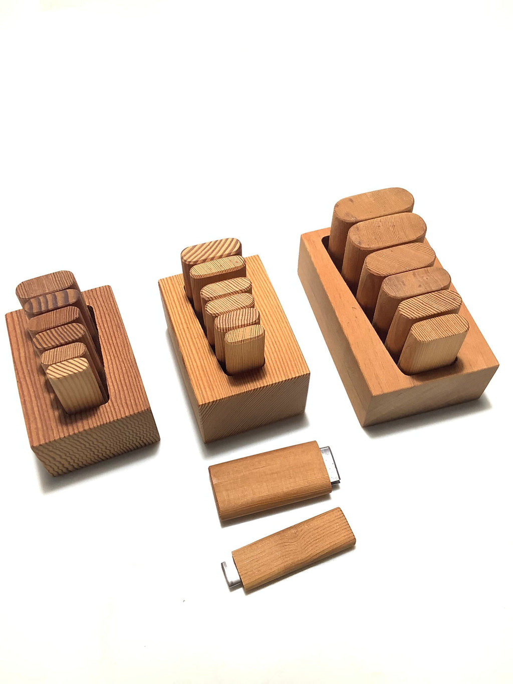 Fly tyers Wing cutting sets, all sizes with Wood block holders.