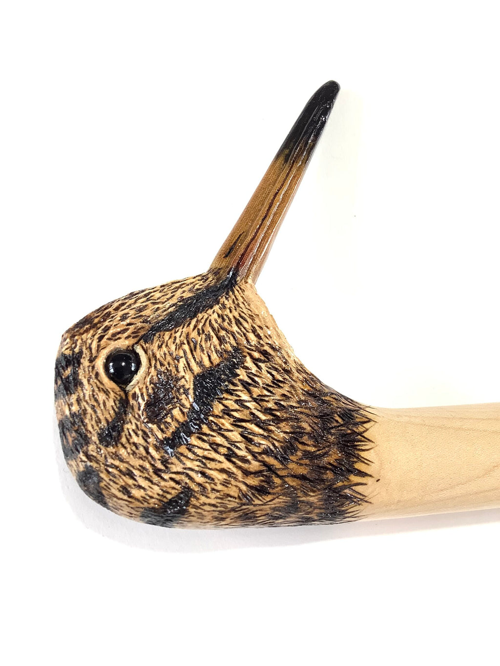 Ian Taylor Hand Crafted Carved WOODCOCK Walking Stick