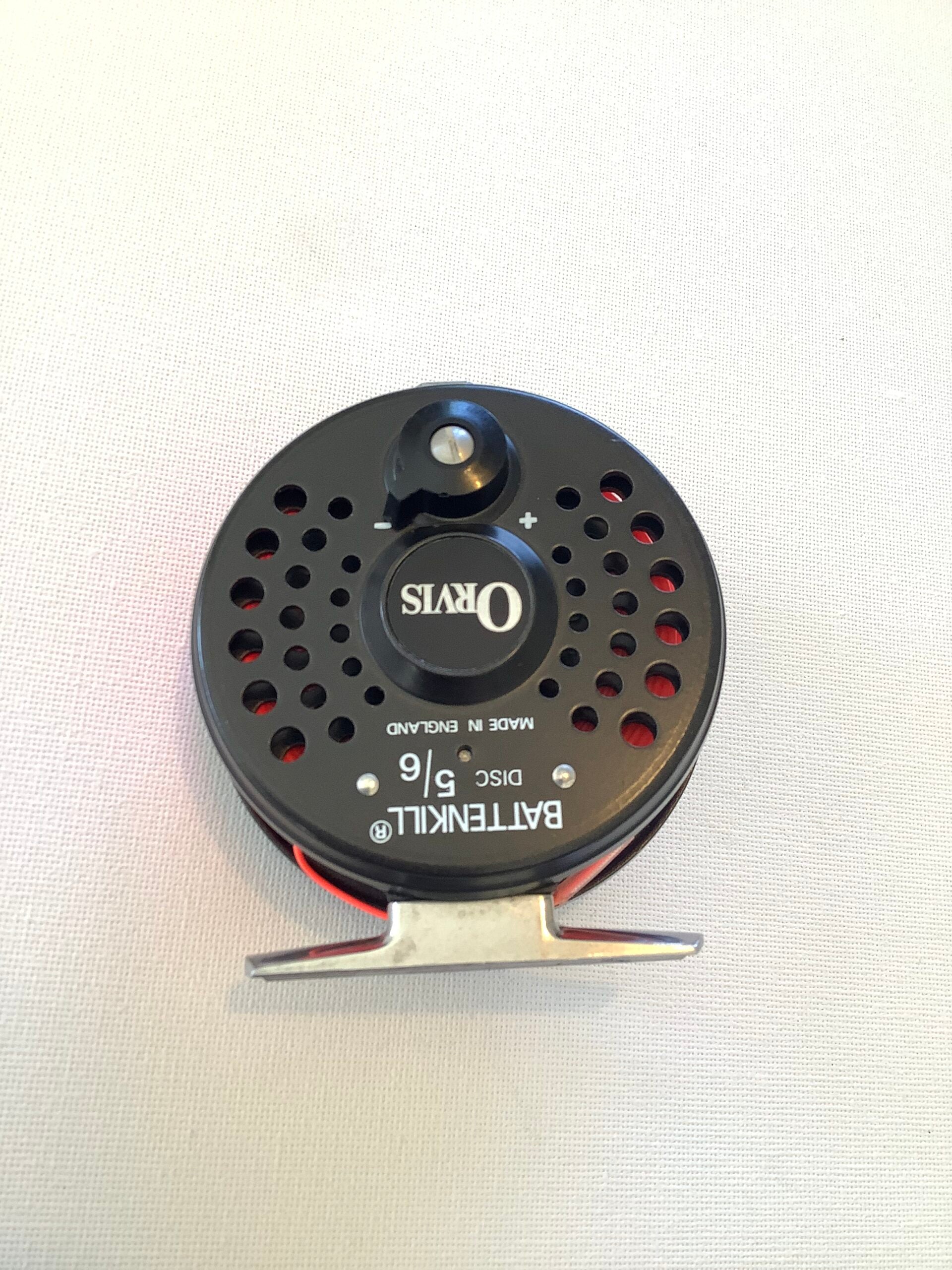 Left Hand Wind Orvis Battenkill Disc 5/6 Fly reel with new line