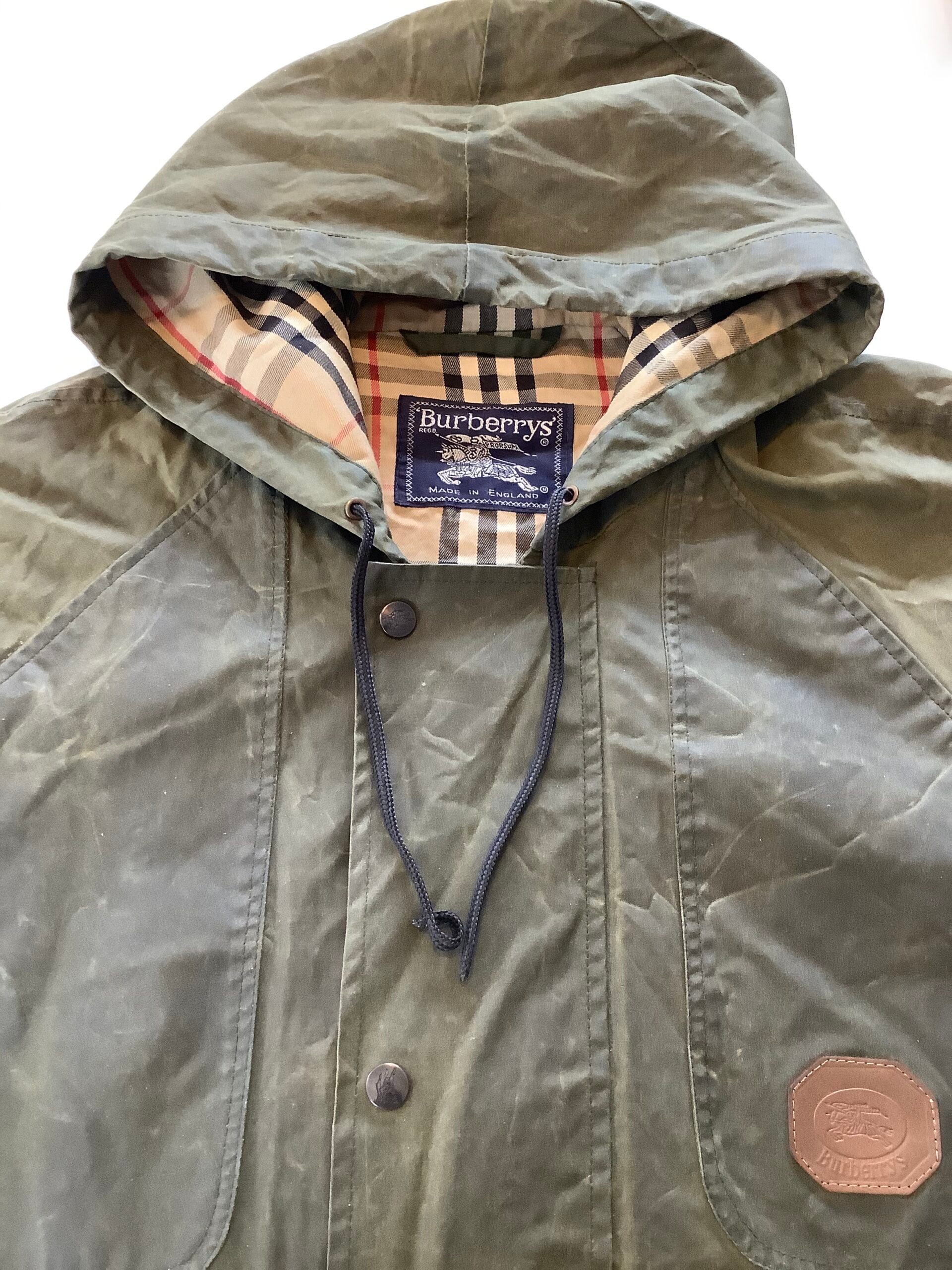 Vintage Burberry Waxed Parka Jacket