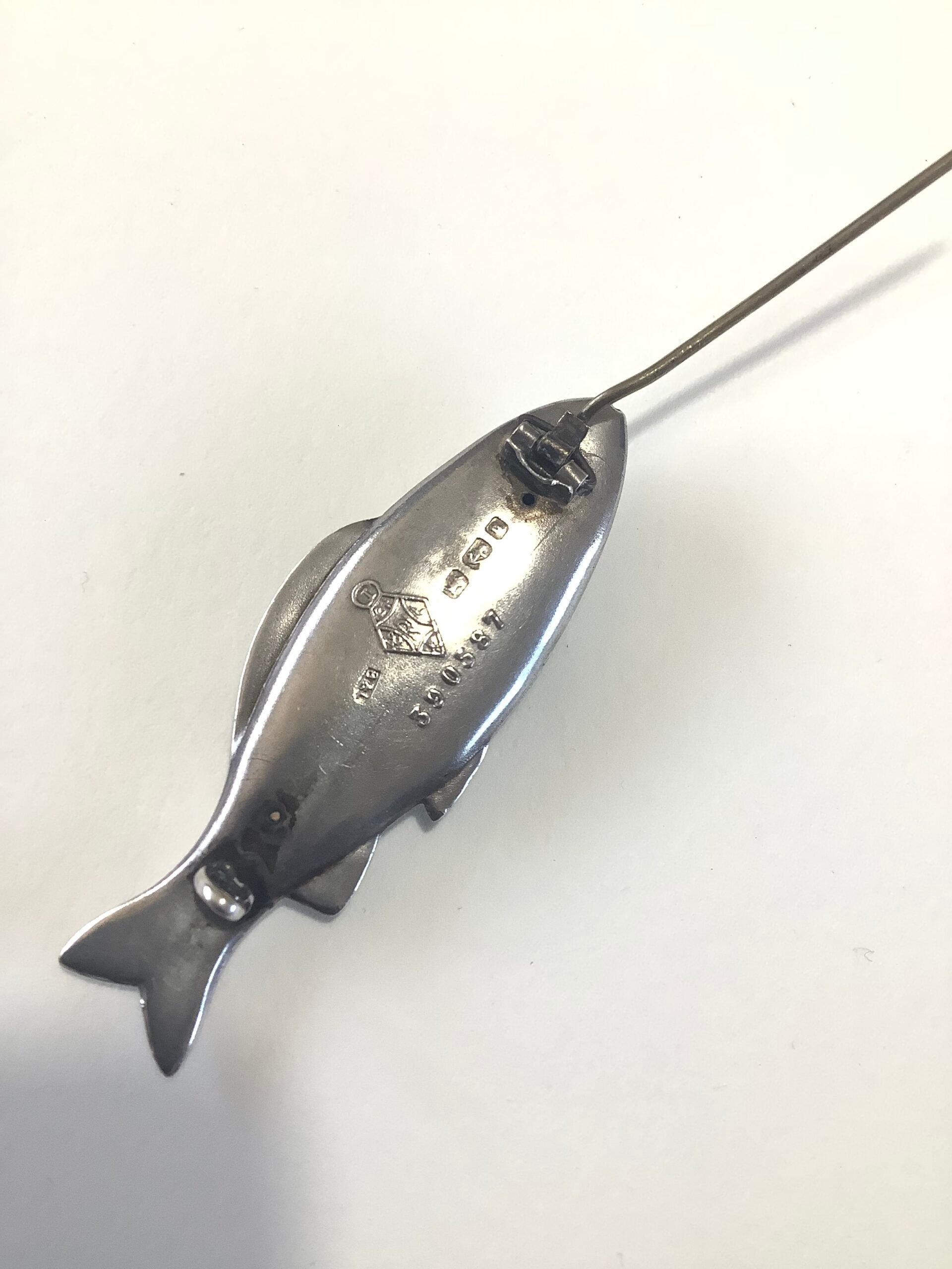 Antique Silver Fish with Victorian Kite Mark Stamp