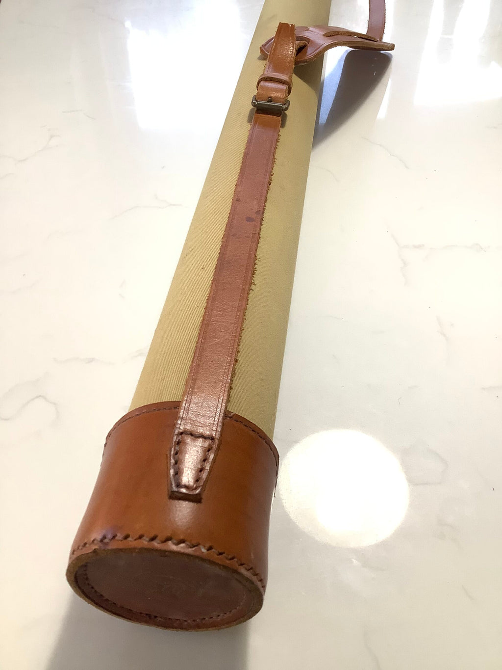 Best Hand Crafted Leather Canvas Rod Holder by KINGFISHER OF STOW