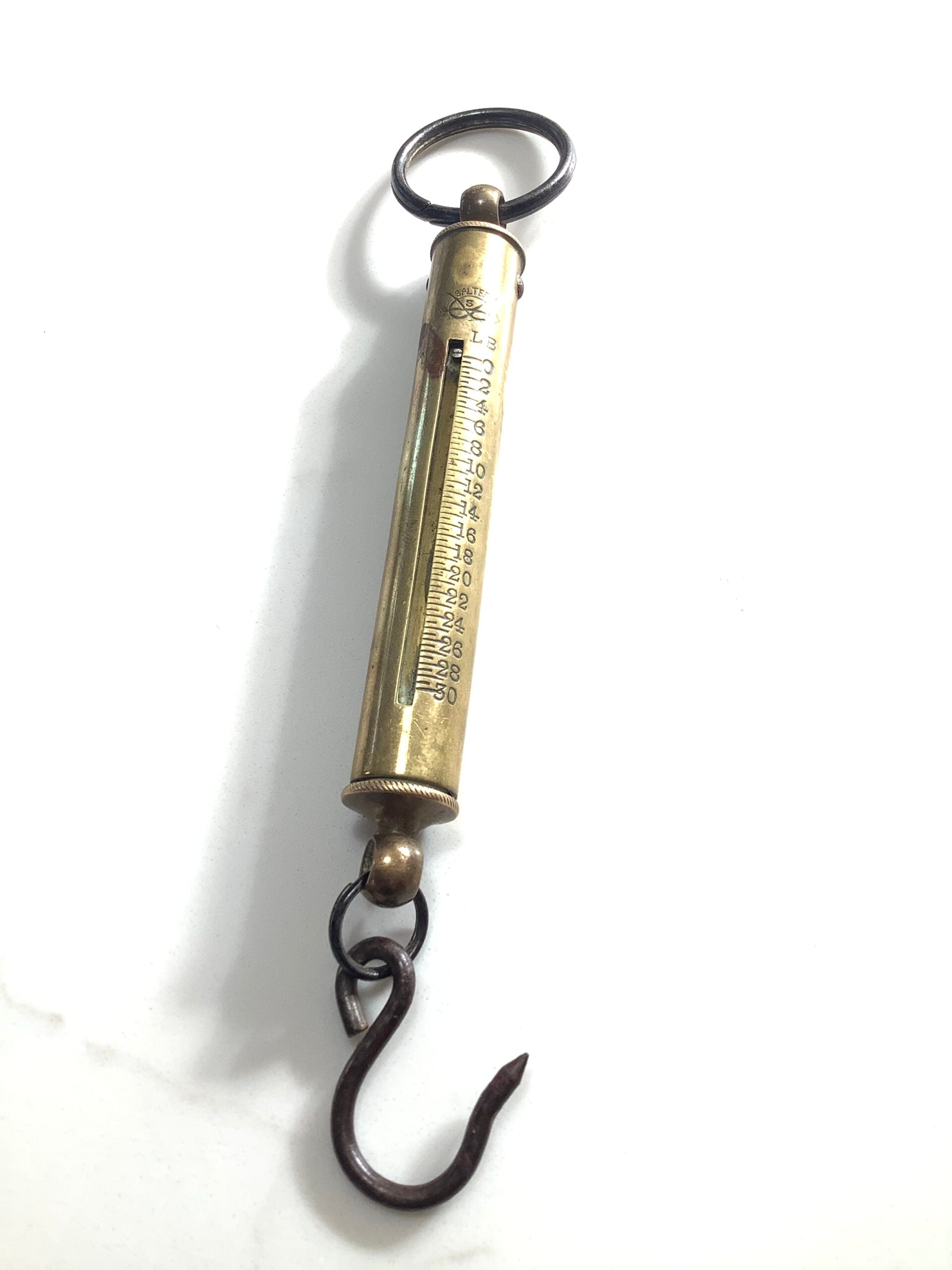 Antique HARDY BROS Brass Pocket Weighing Balance 30lbs