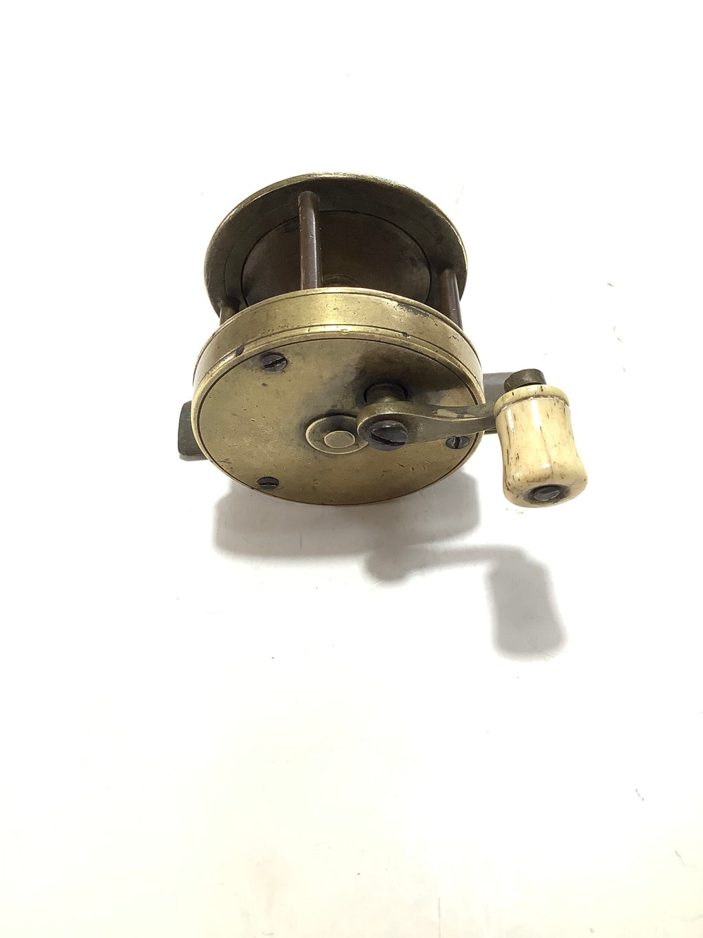 ANTIQUE LONDON ( Ustonson style) BRASS MULTIPLIER WINCH