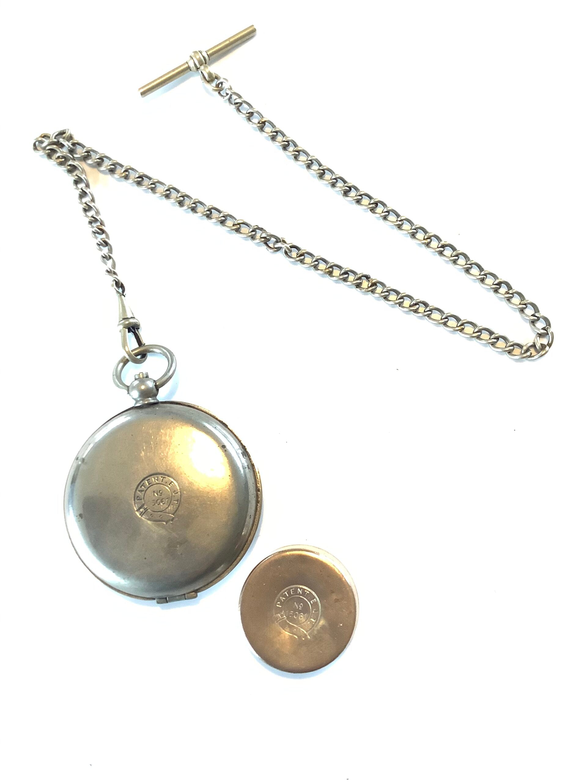 Antique Collapsible Dram cup with Pocket watch holder Chain