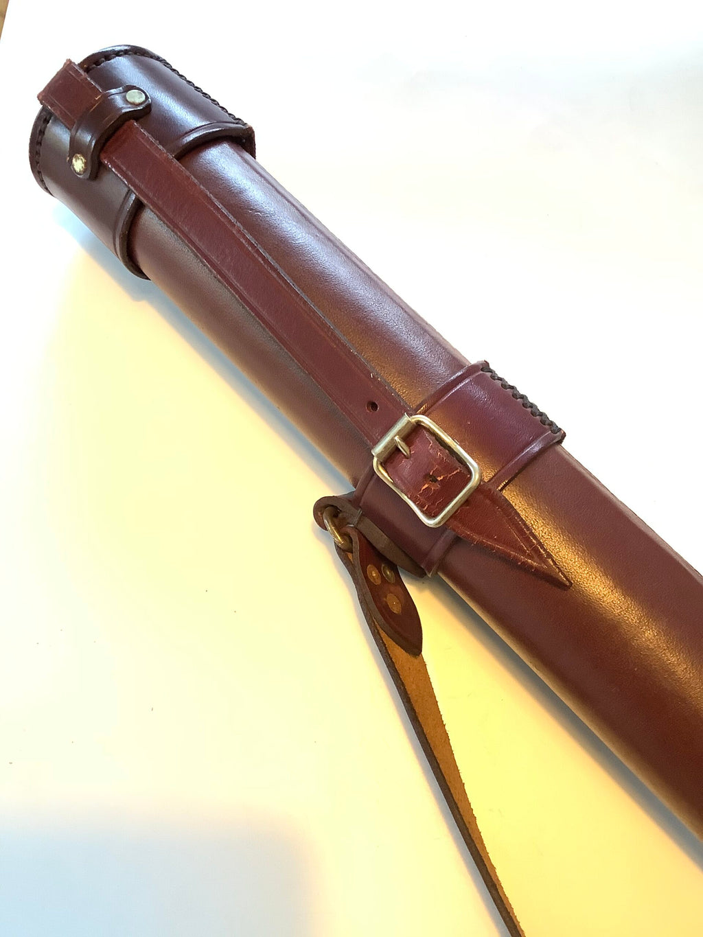 Bespoke hand made leather rod carrying protector