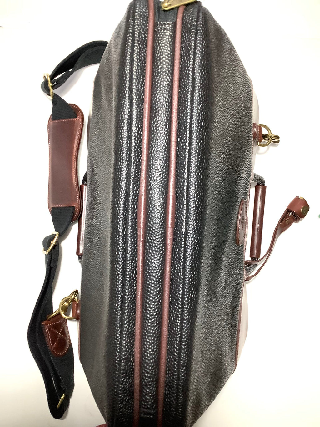 MULBERRY England LEATHER BRIEFCASE SCOTCH GRAIN MESSENGER CARRY ALL BAG