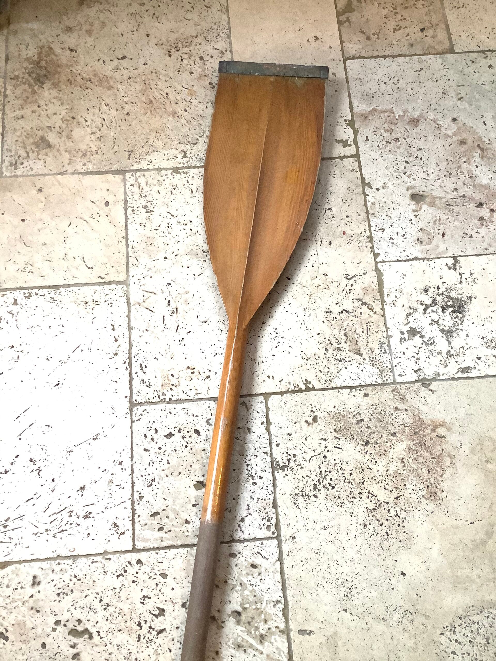 Antique Two piece detachable wooden canoe Paddle