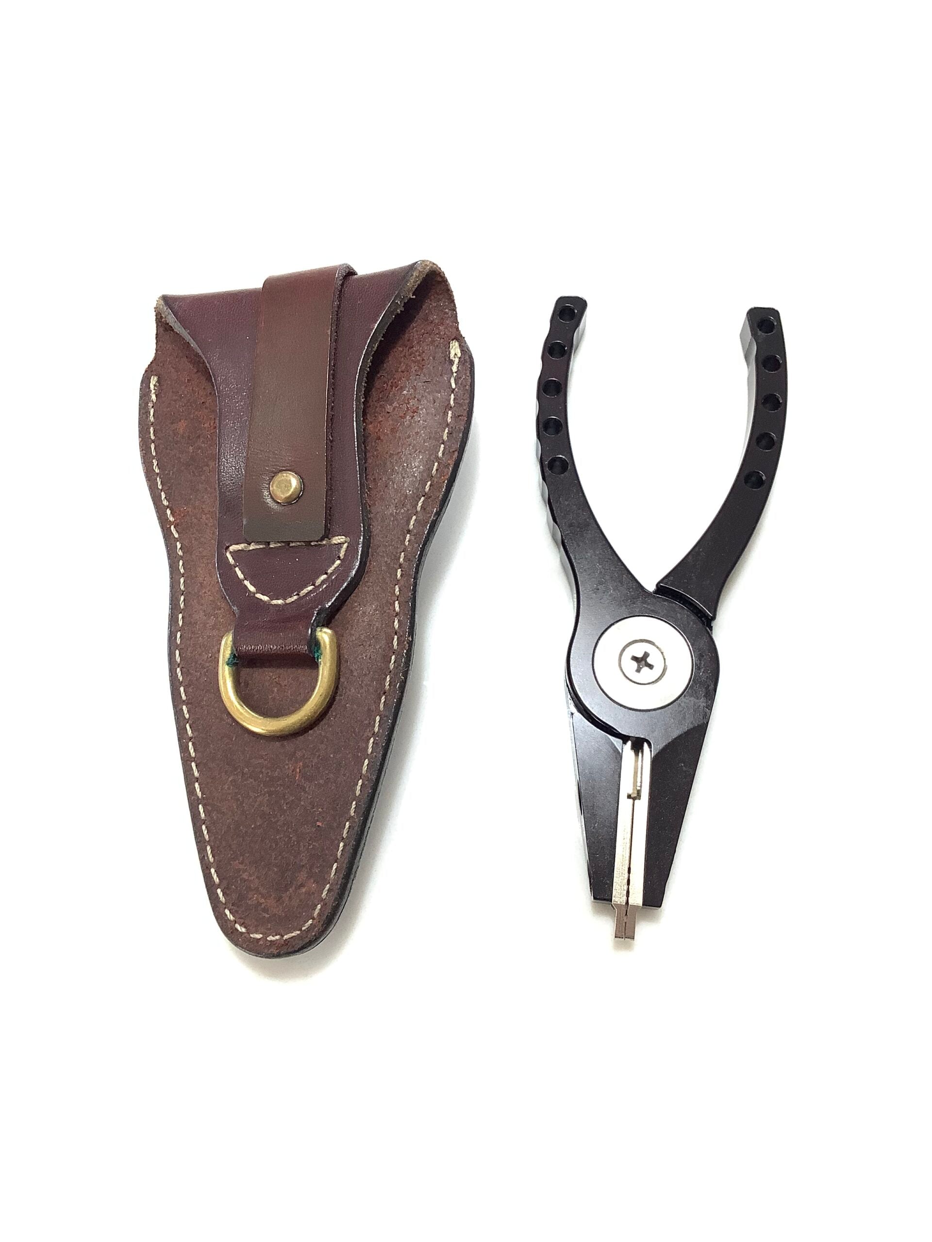 ABEL #2 Fisherman’s Pliers Tool with Leather Case and Coil Lanyard