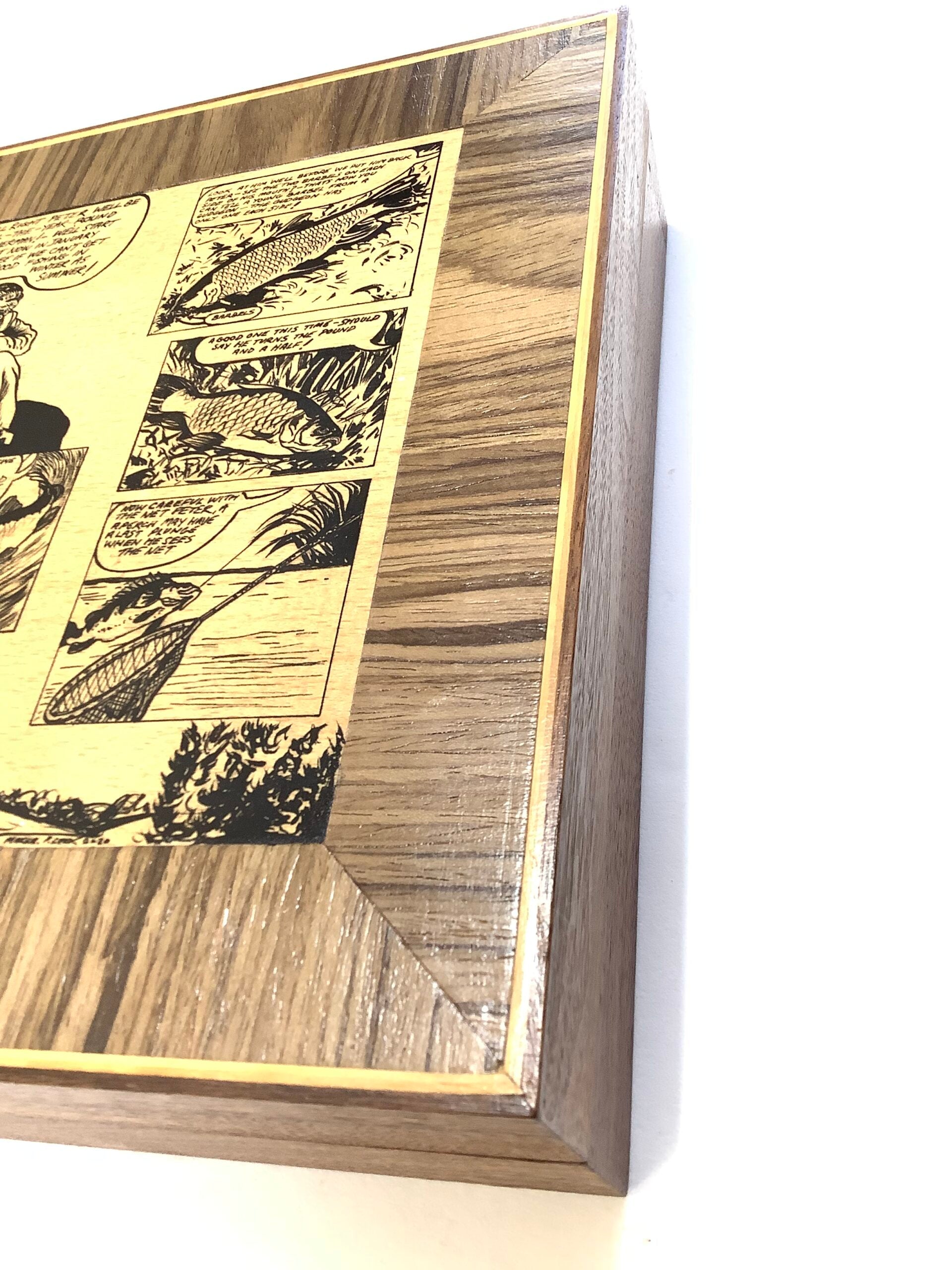 LARGE PAUL COOK WALNUT FLOAT BOX