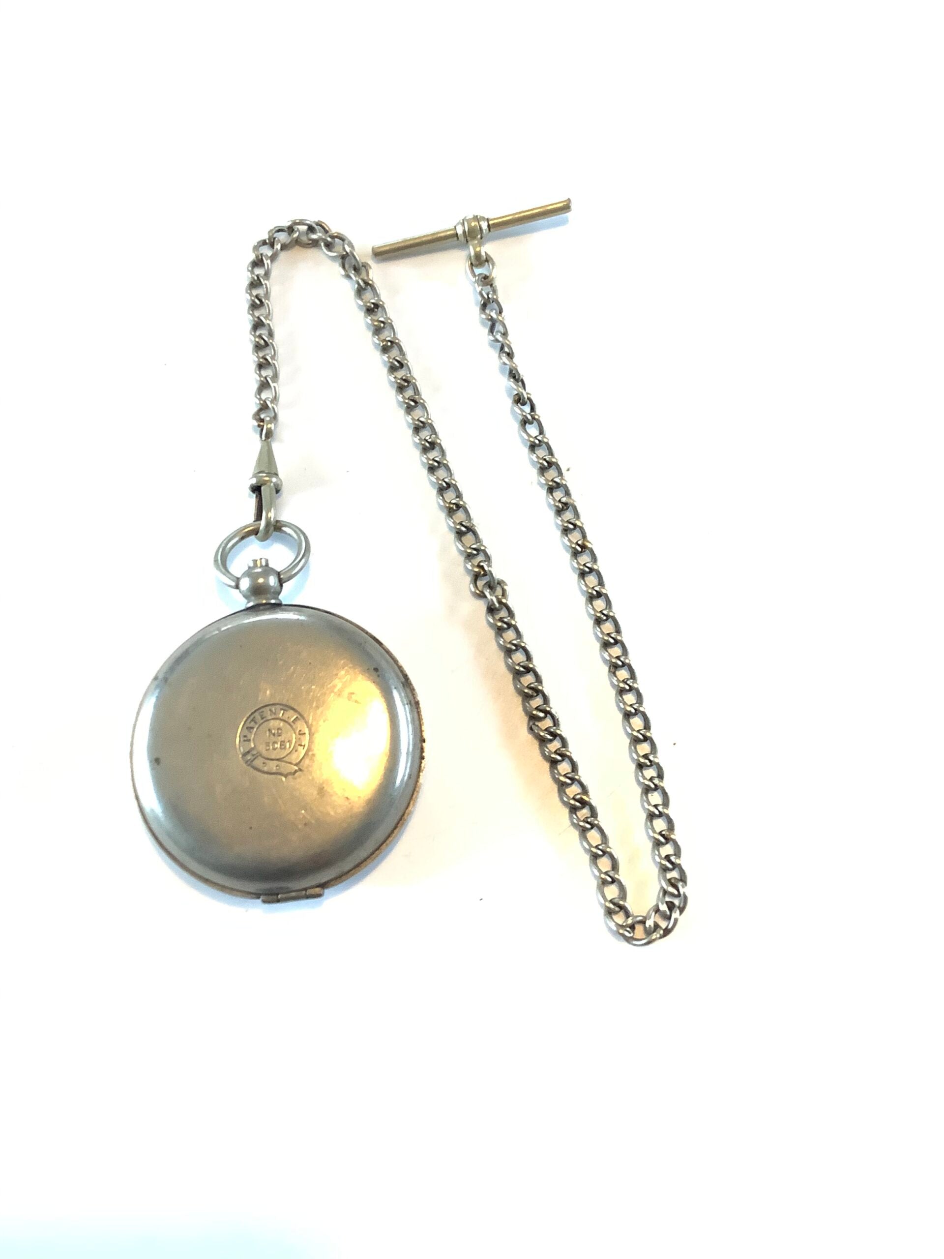 Antique Collapsible Dram cup with Pocket watch holder Chain