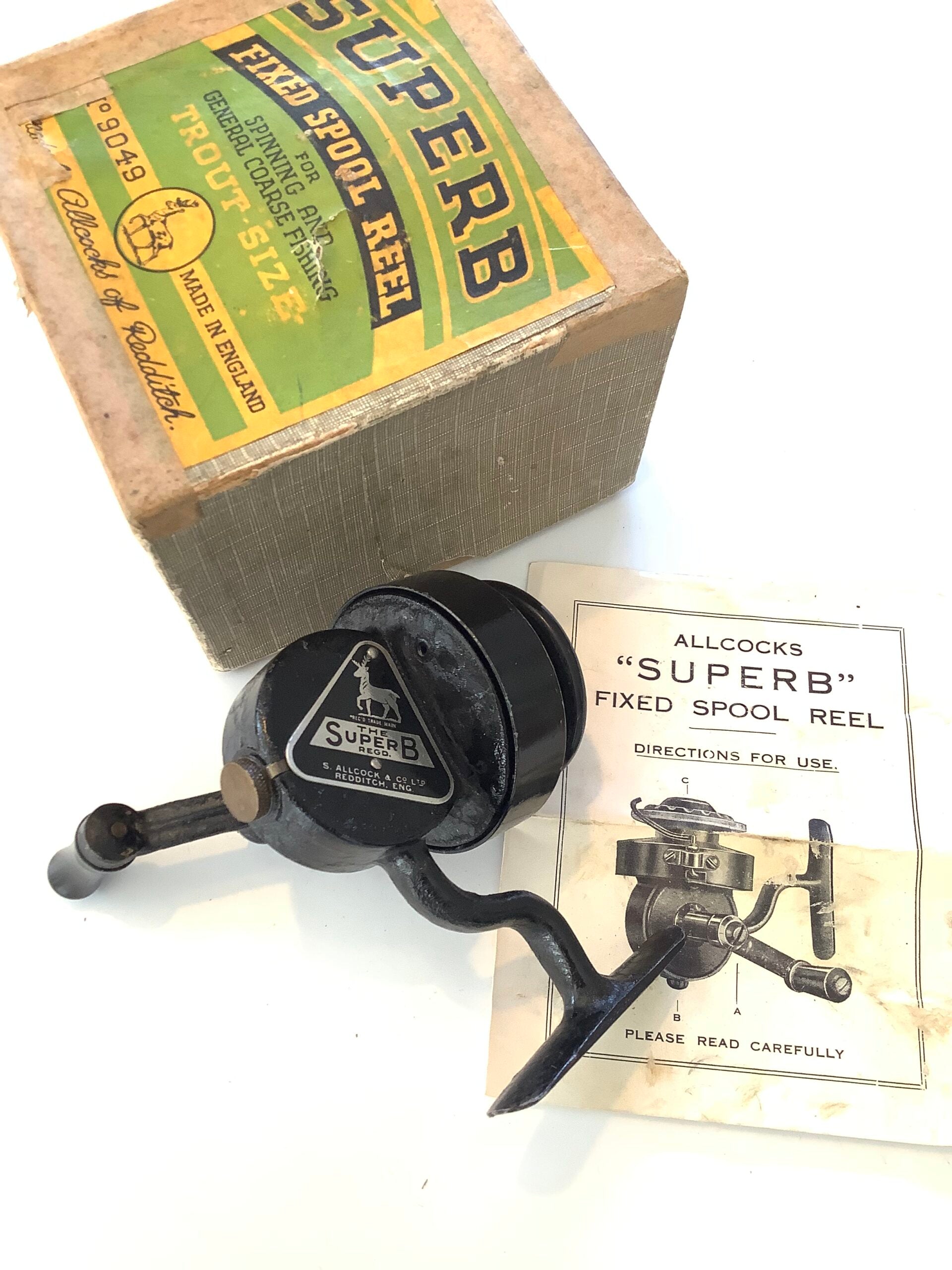 Vintage Allcocks of Redditch “Superb”Reel in original Box