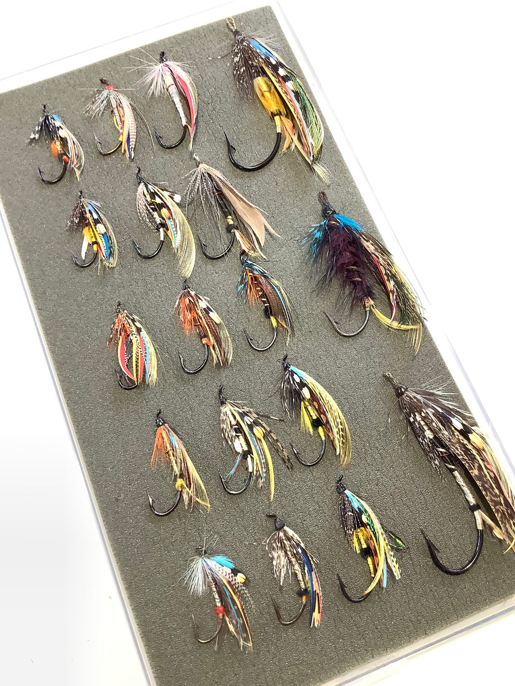 Display Set of Antique Fully Dressed Salmon Flies