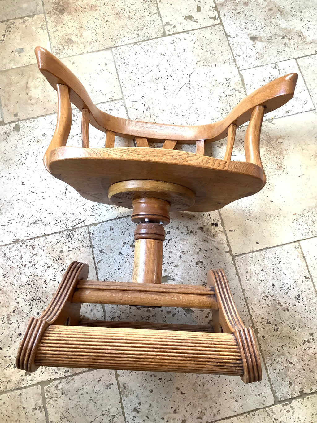 Antique Oak revolving Captains/ Fly tying Chair