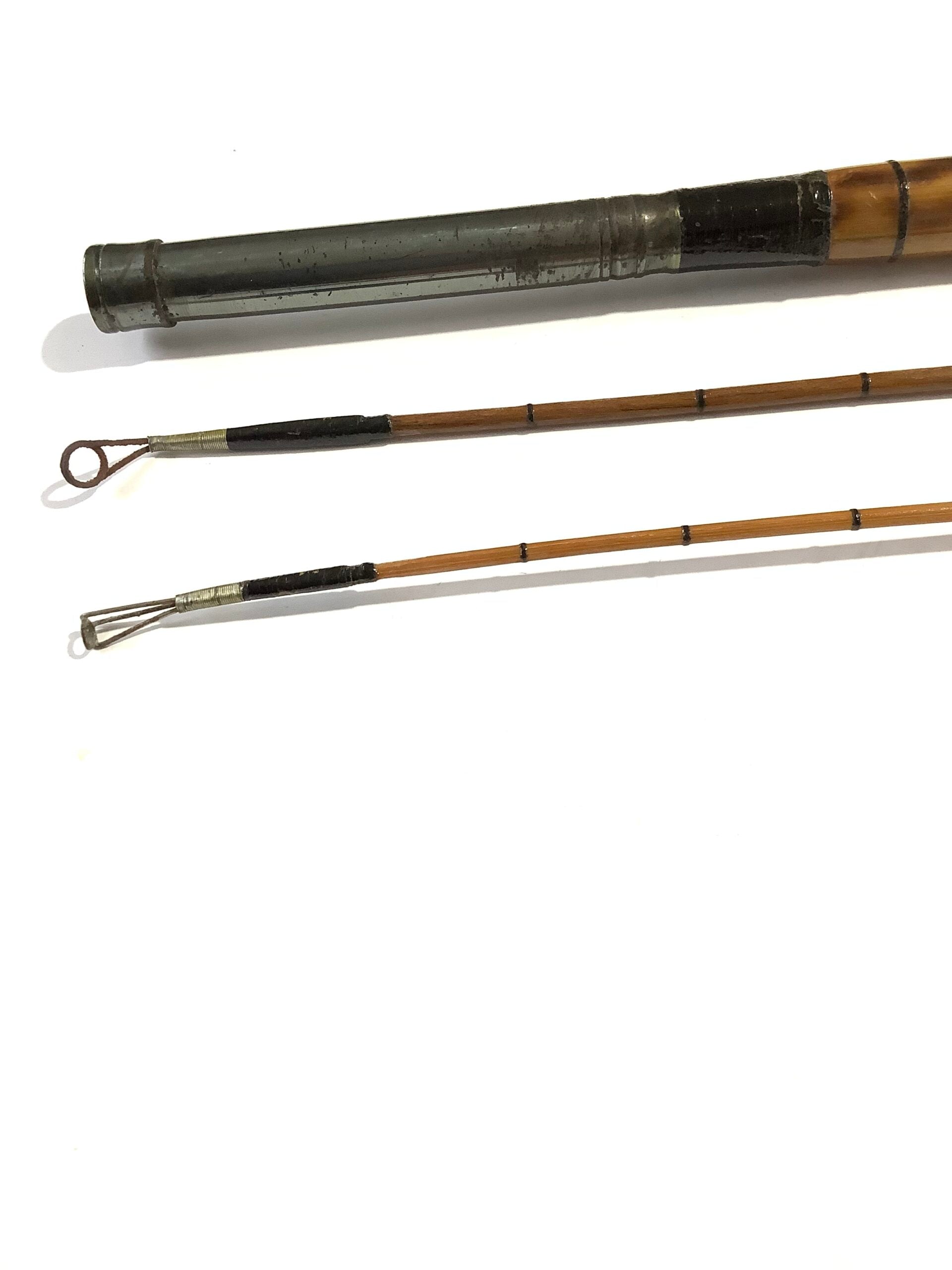 Rare HOMERS OF LONDON cane Float Rod with TWO TIPS.