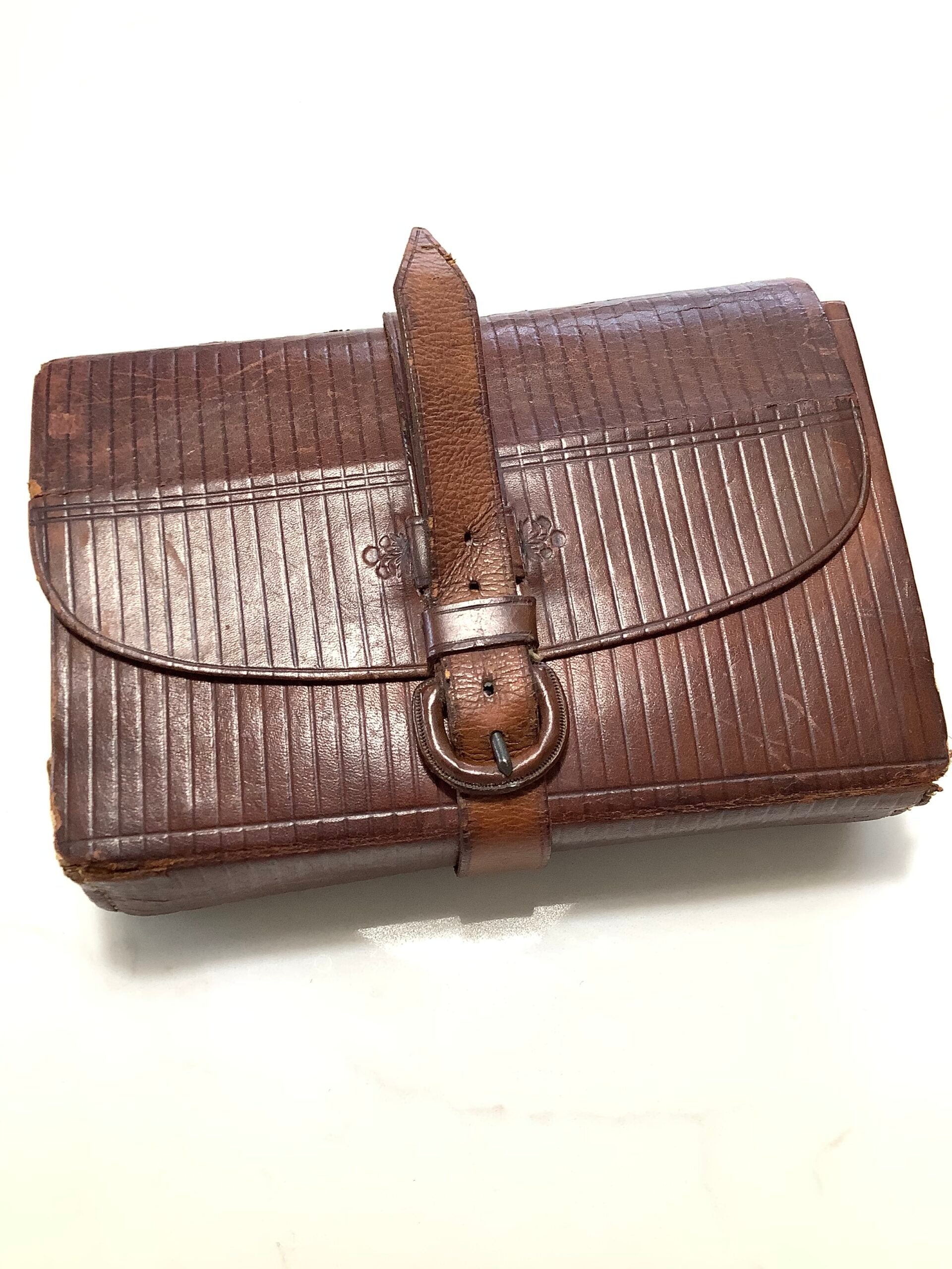 Antique Salmon/Trout Fly Wallet by Rare Maker “ ATKINSON of LANCASTER With Flies