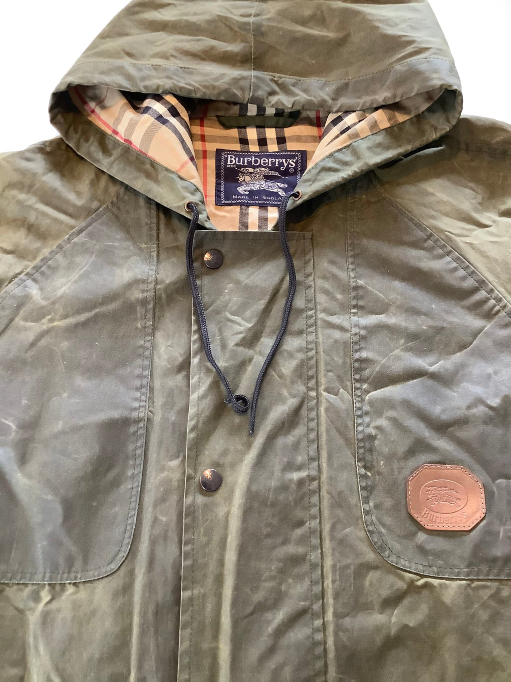 Vintage Burberry Waxed Parka Jacket
