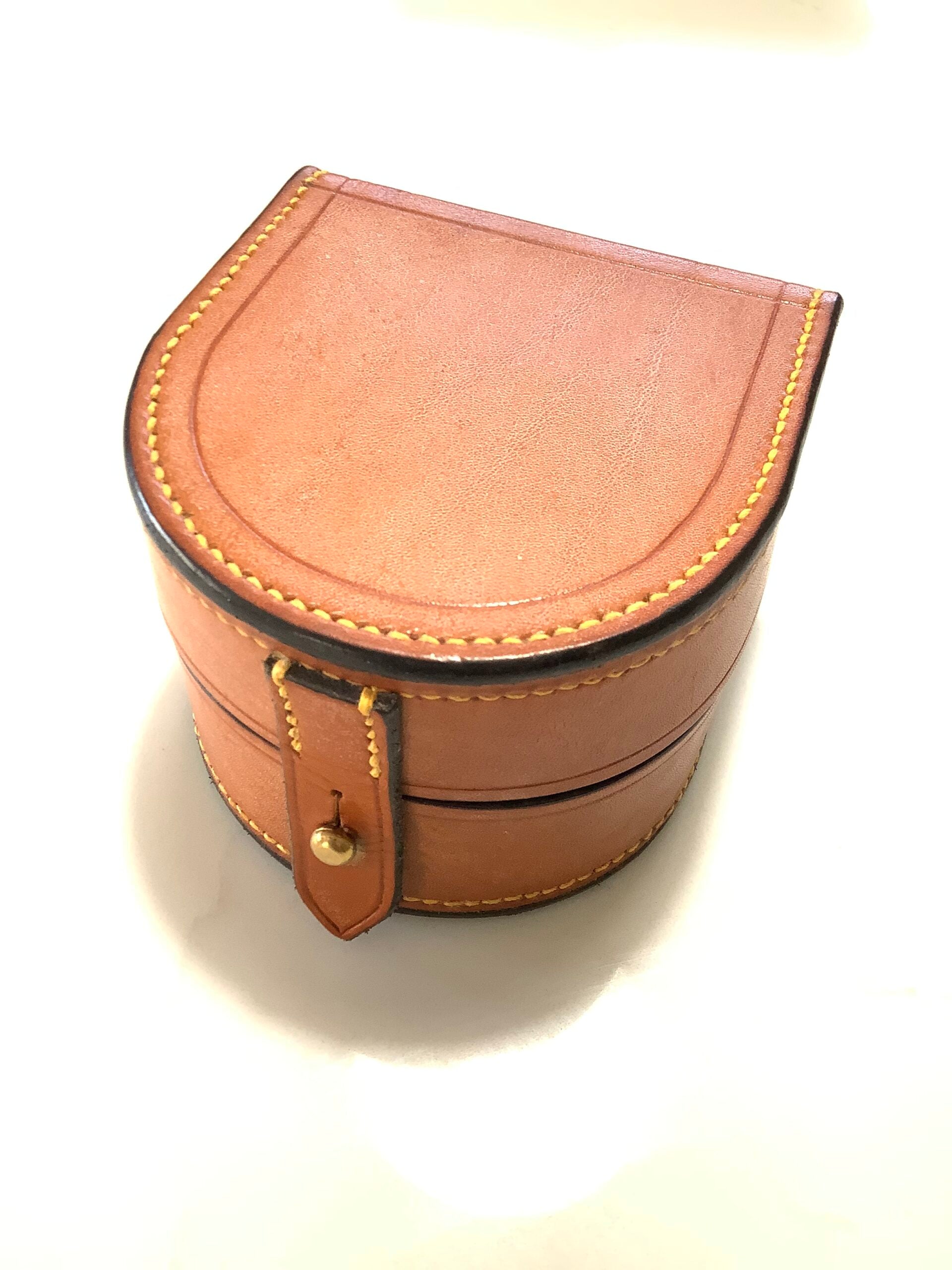 Hand crafted Best leather Peter Loam Clam Shell Centrepin Reel case for 3 1/2” Reel