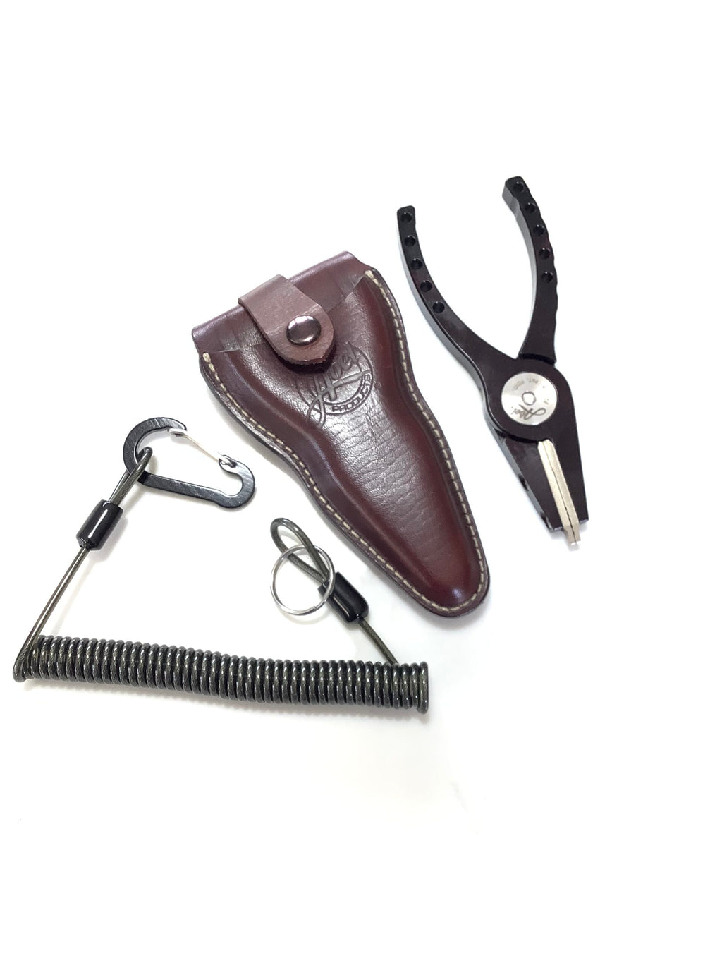 ABEL #2 Fisherman’s Pliers Tool with Leather Case and Coil Lanyard