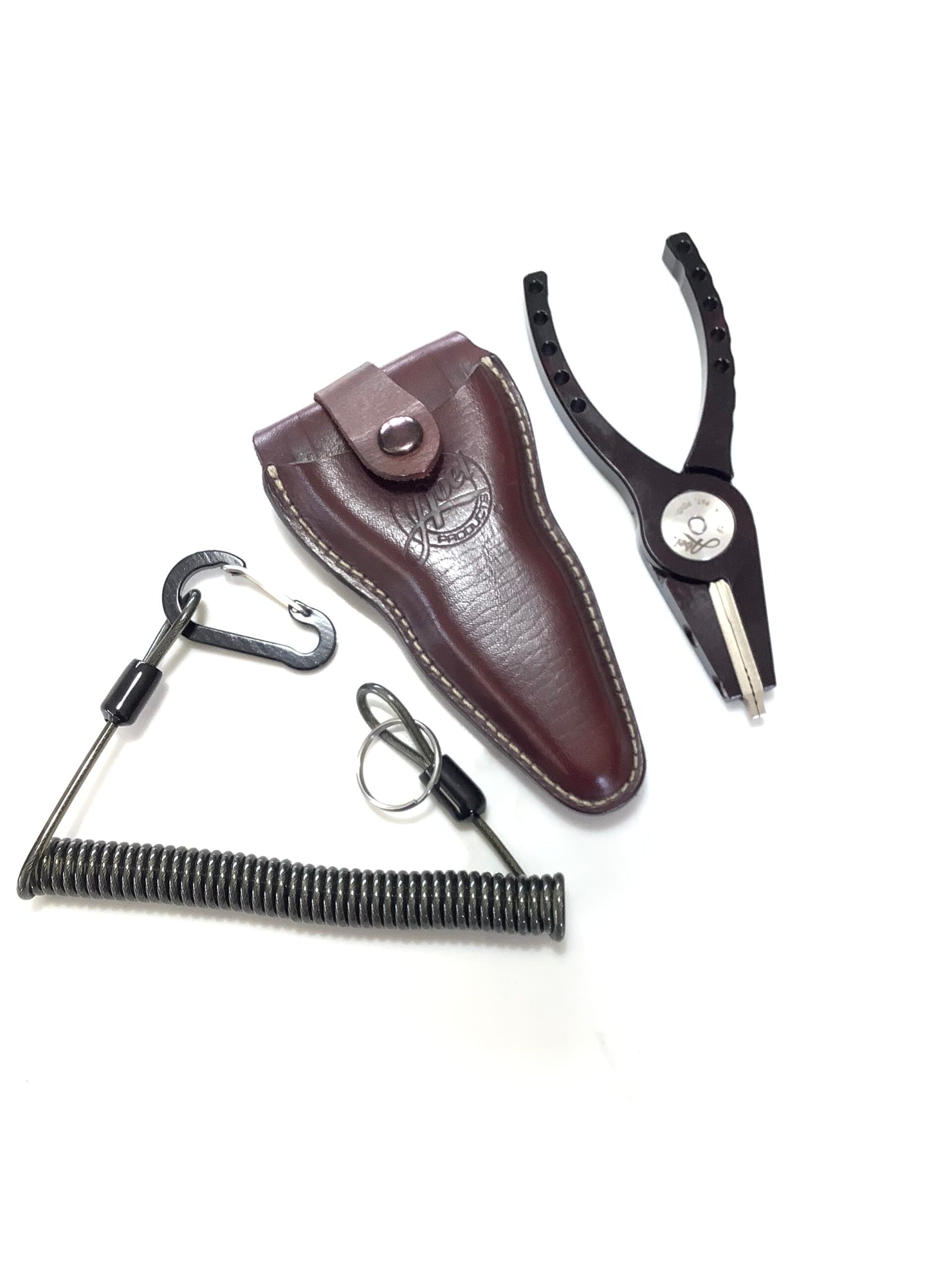 ABEL #2 Fisherman’s Pliers Tool with Leather Case and Coil Lanyard