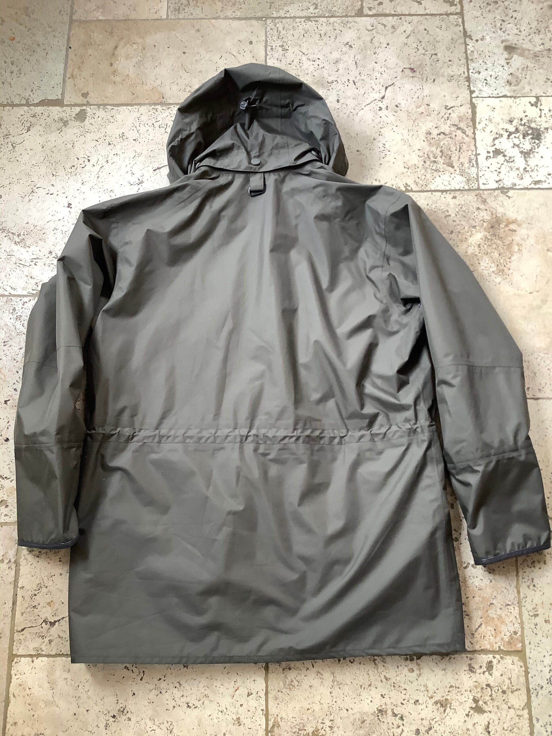Rare Barbour olive DRYFLY 3/4 full length Coat
