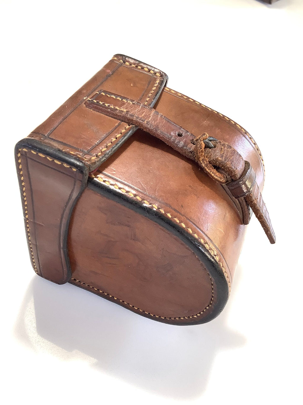 Antique Block Leather Reel case by FARLOWS PALL MALL For 3” Reel