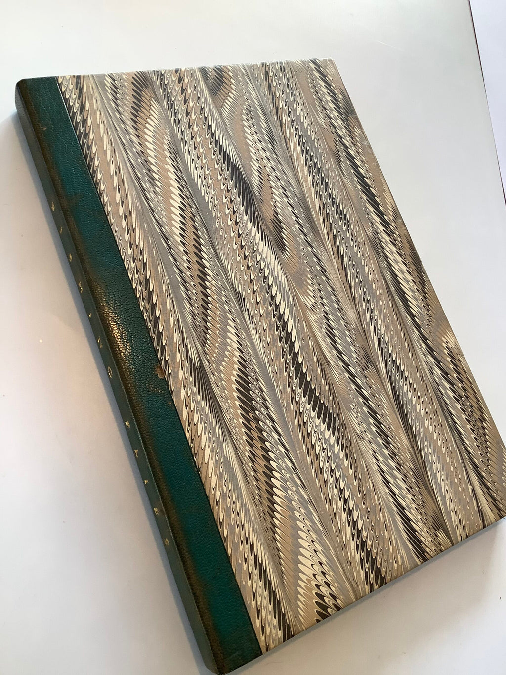 Rare one off Hand made Selander box with gold tooled leather spine