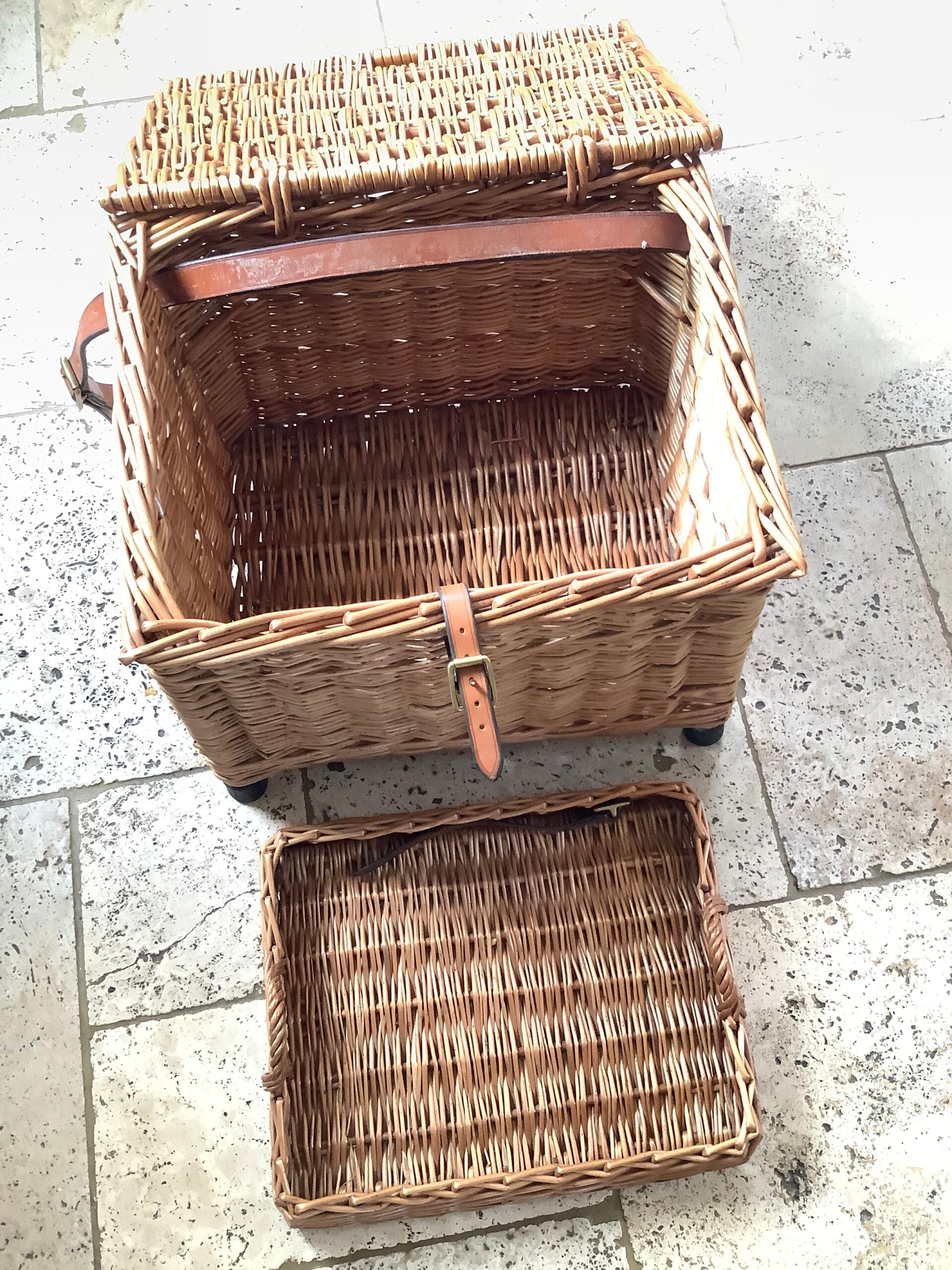The Norfolk Basket Company Willow Fishing Stool
