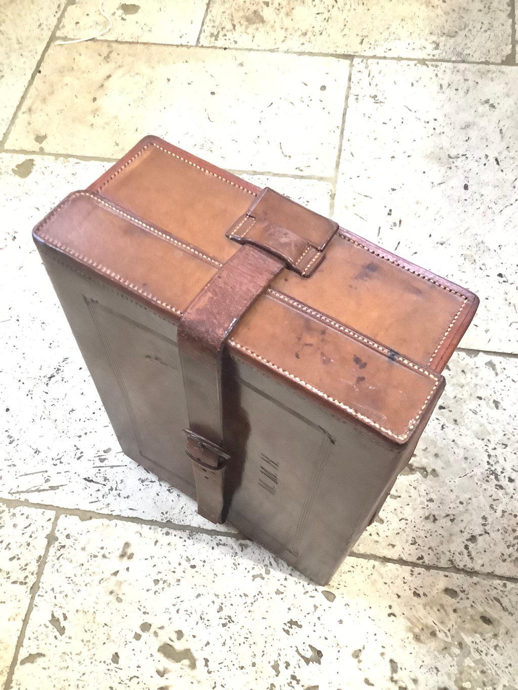 Antique Leather Hold-all or Tackle Box etc.