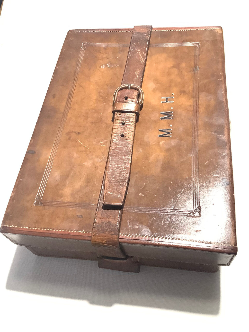 Antique Leather Hold-all or Tackle Box etc.