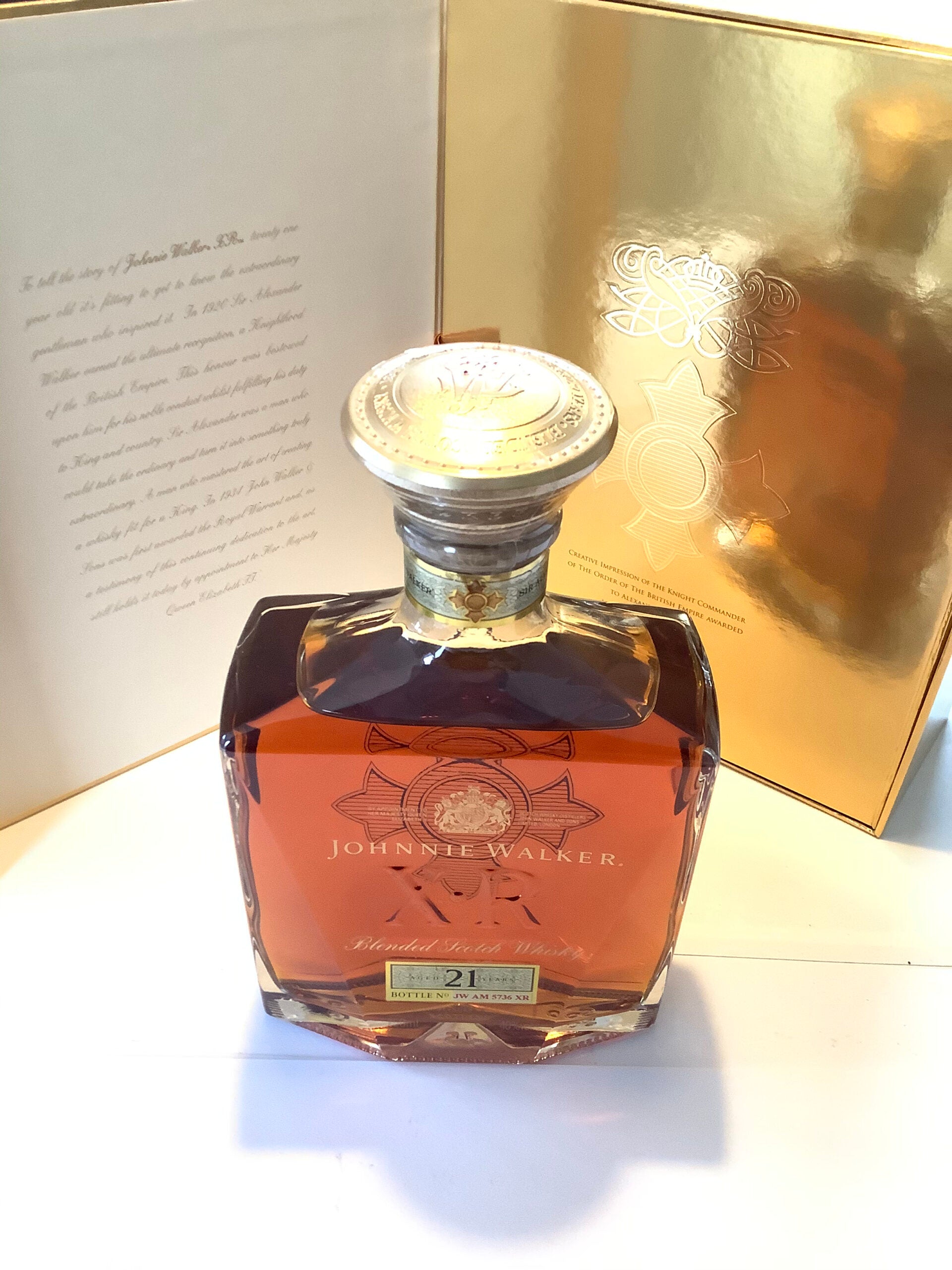 Rare Johnnie Walker X.R 21 year old limited edition Whisky