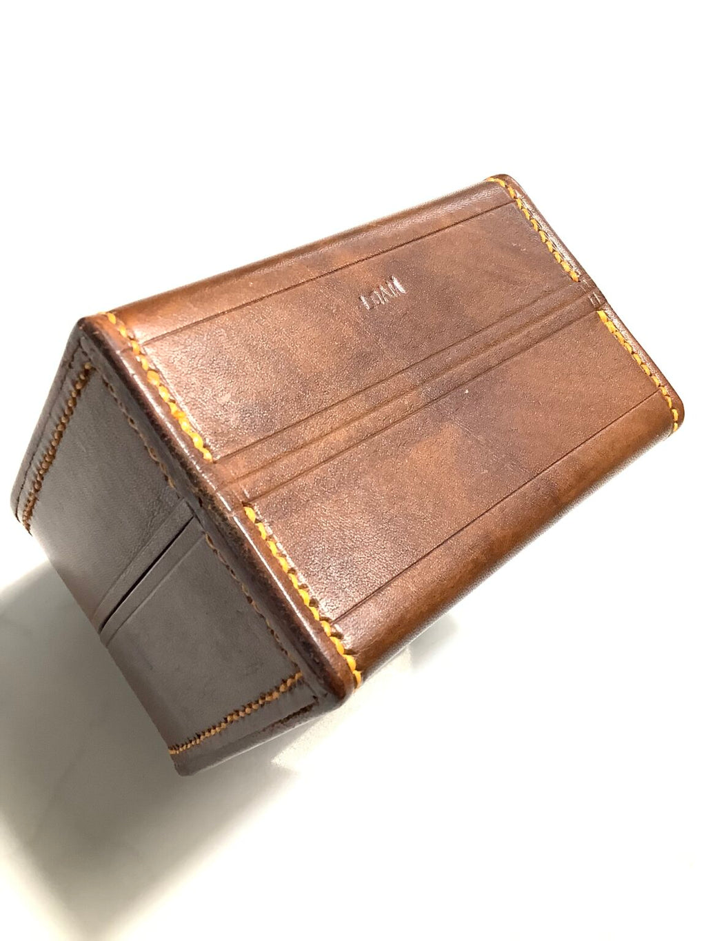 New Hand Crafted Leather Clam Shell 4” Centrepin Case By Peter Loam