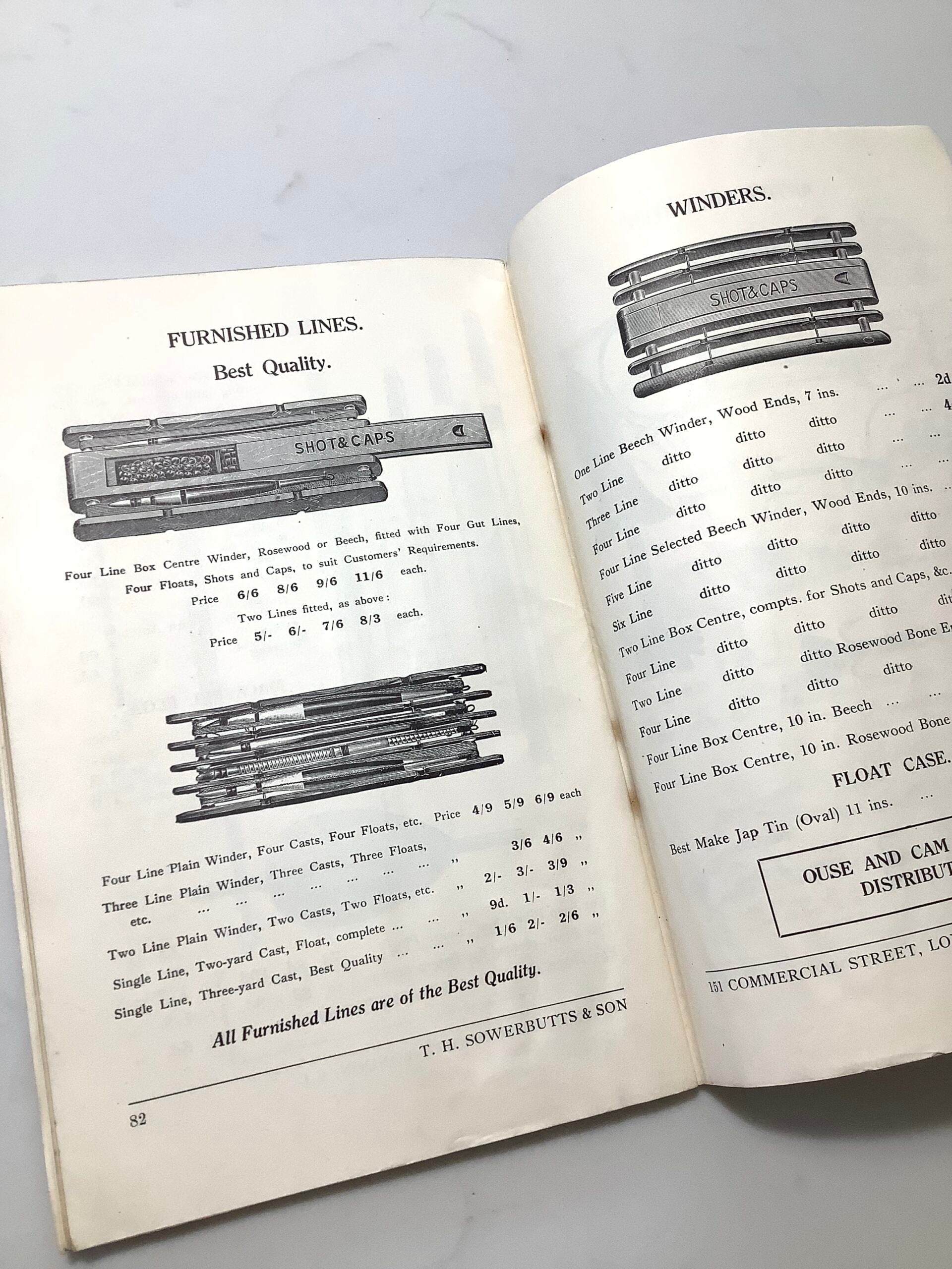 Antique T.H.SOWERBUTTS Fishing Tackle Catalogue/Guide