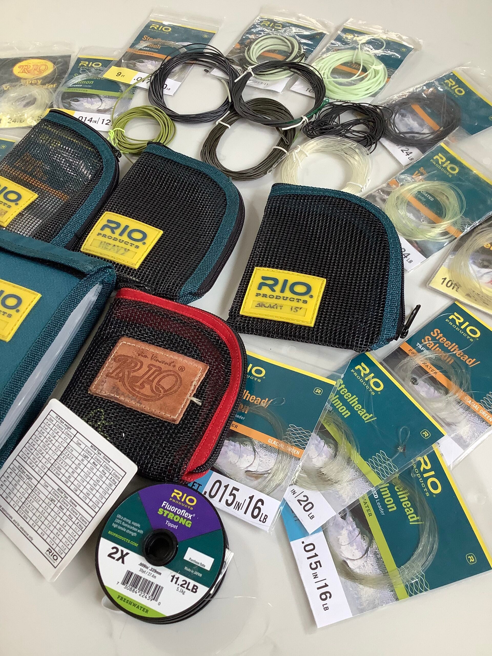 A Job Lot Of RIO Wallets Tapered leaders, some unused all good to fish…