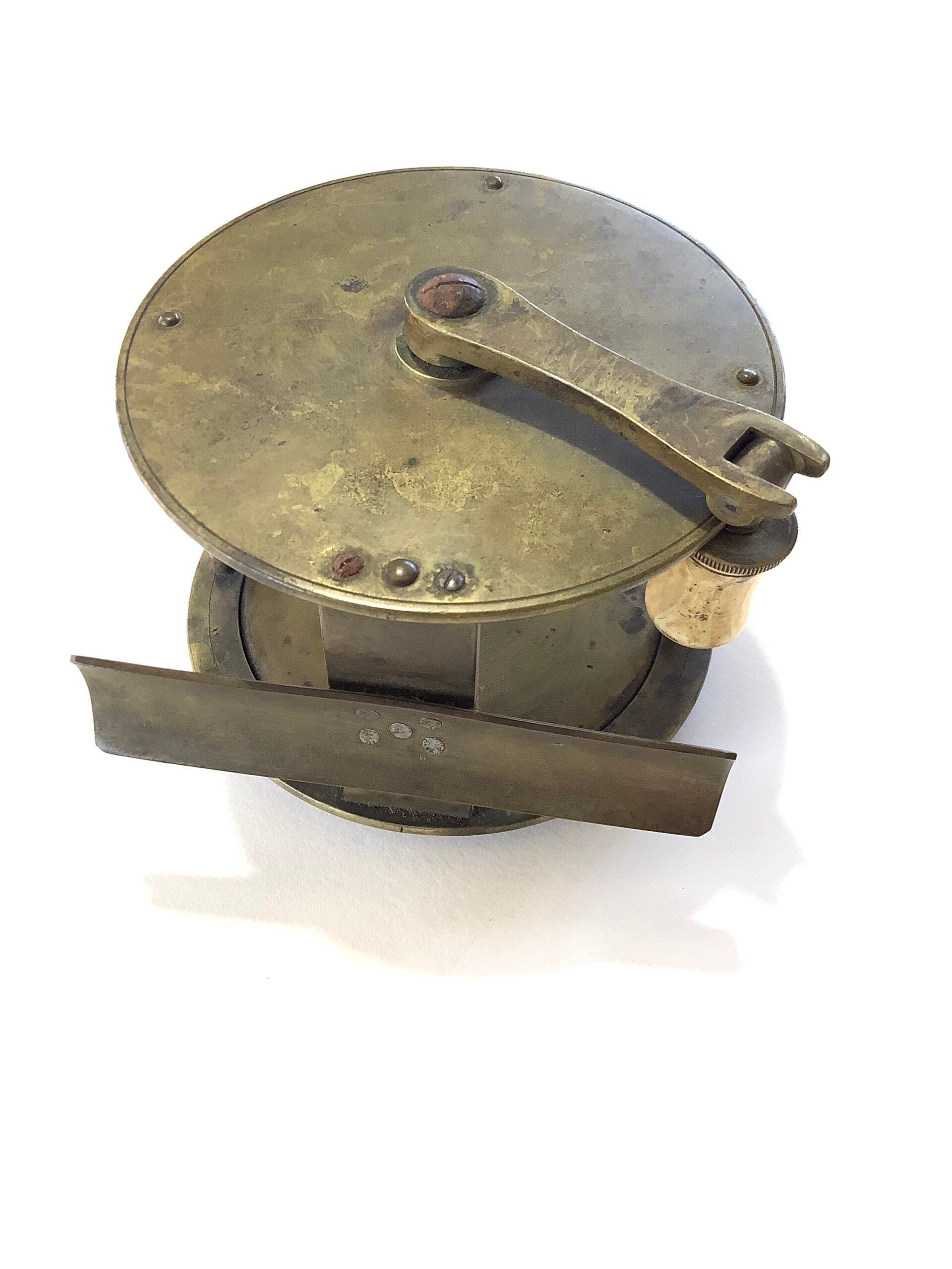 Antique All brass Large Salmon Fly Winch